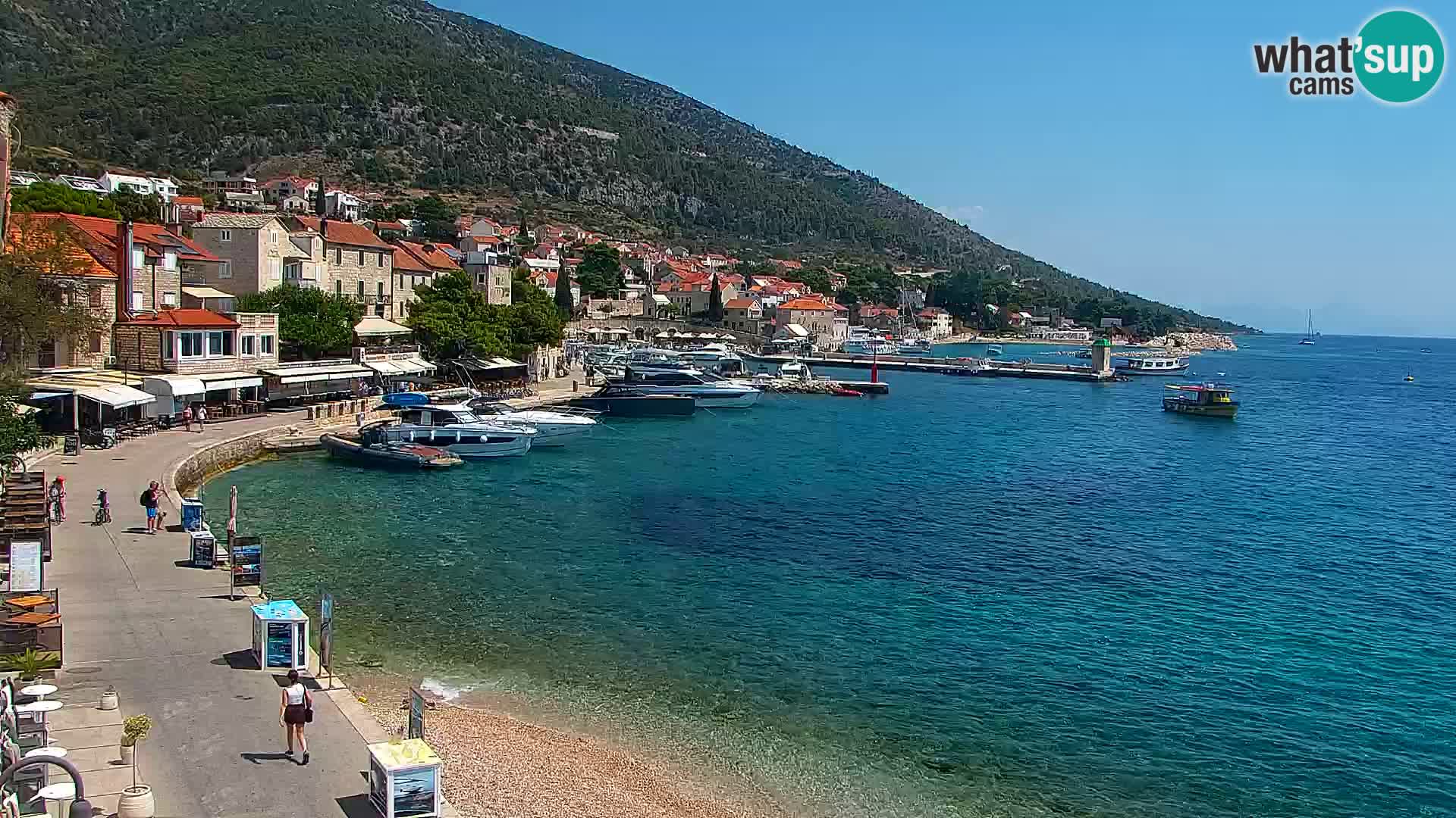 Webcam Bol Centre-Ville & Marina – Vue en direct depuis Bol, île de Brač