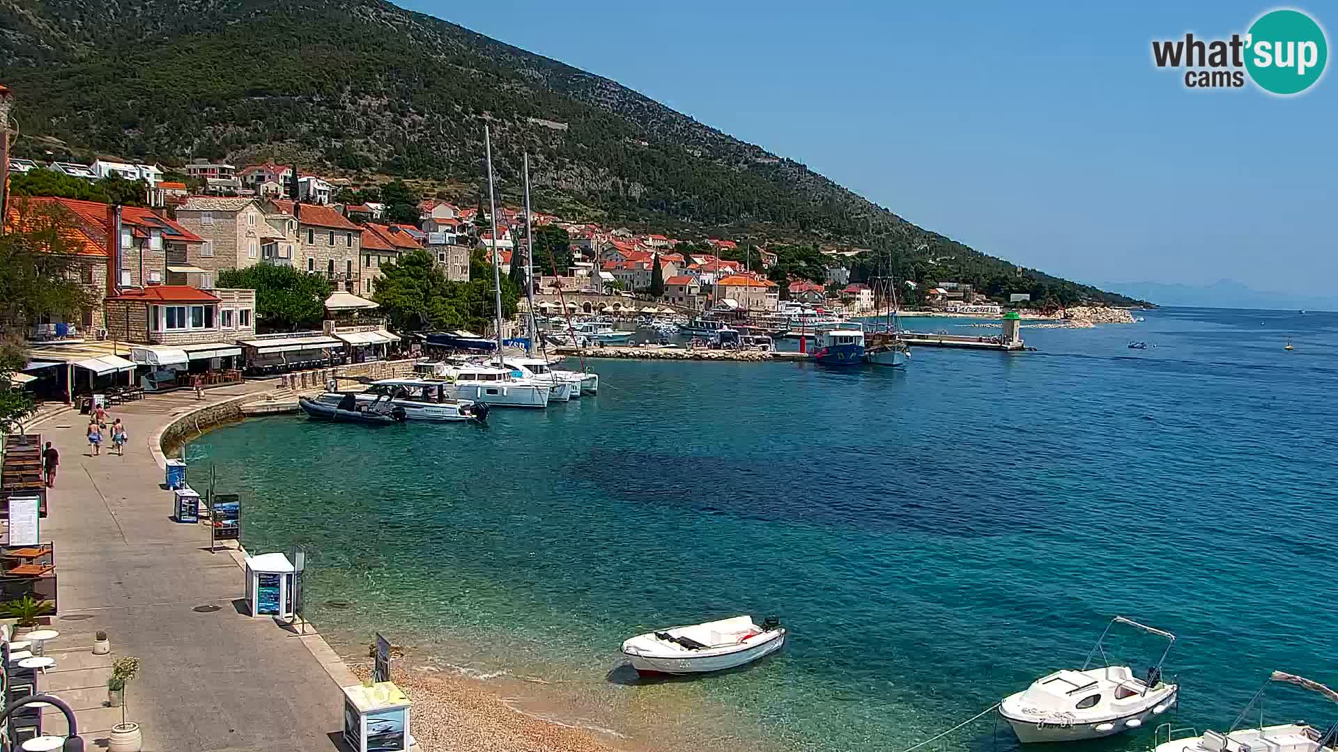 Webcam Bol centre-ville & marina – Vue en direct depuis Bol, île de Brač