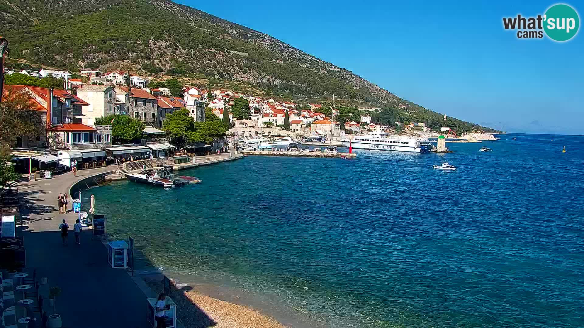 Webcam Bol centre-ville & marina – Vue en direct depuis Bol, île de Brač