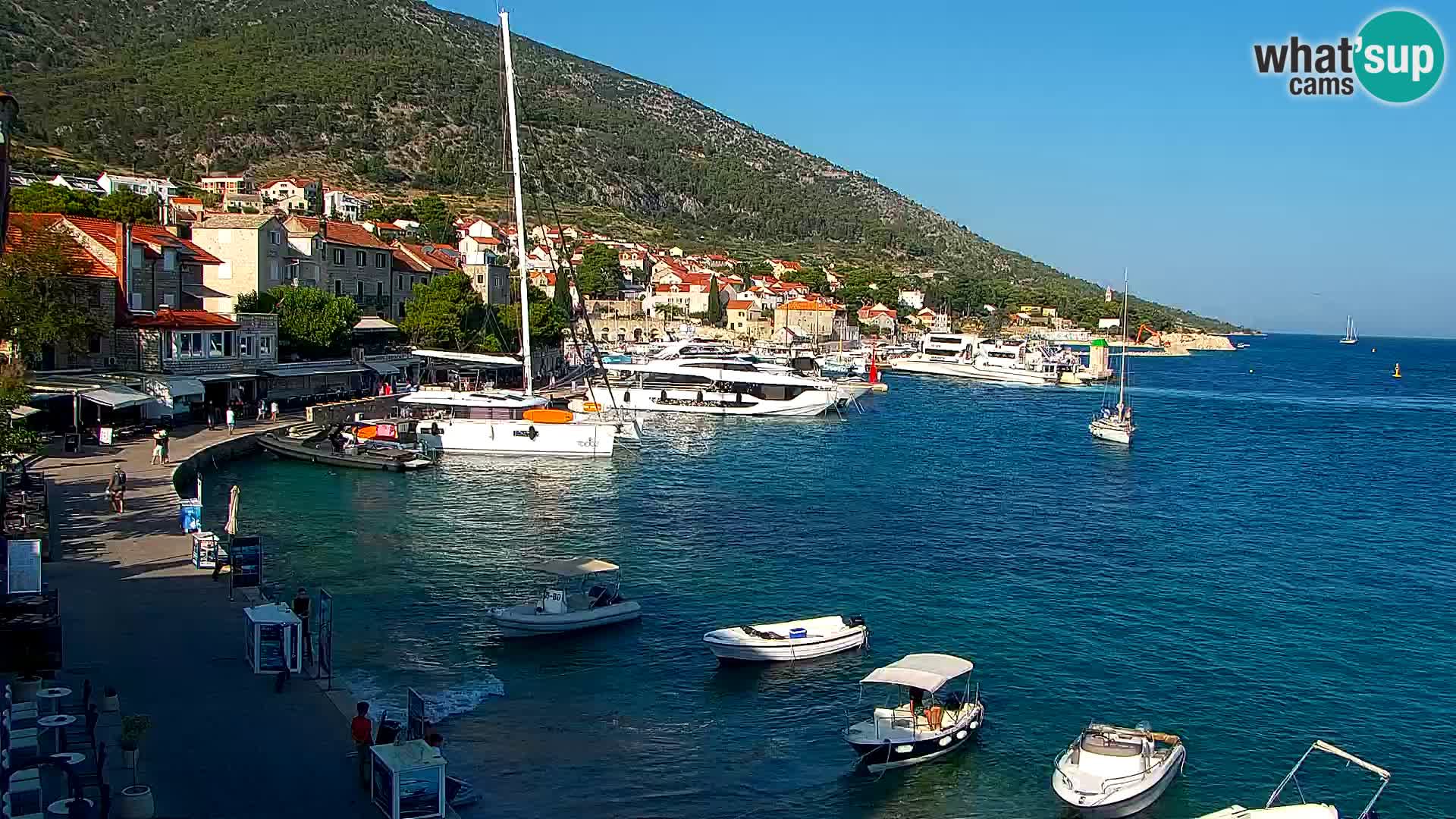 Webcam Bol Centre-Ville & Marina – Vue en direct depuis Bol, île de Brač