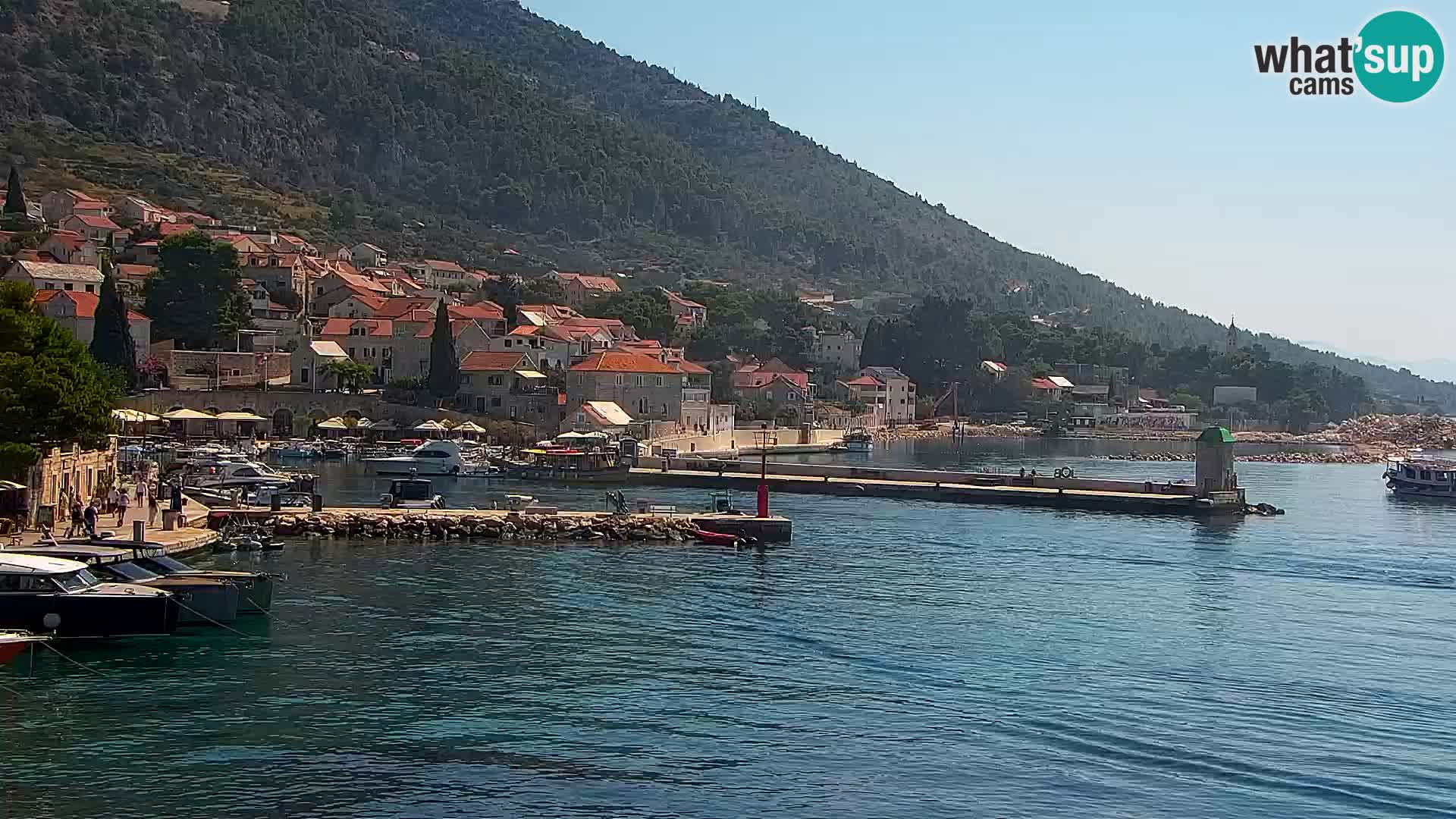 Webcam Bol Centre-Ville & Marina – Vue en direct depuis Bol, île de Brač
