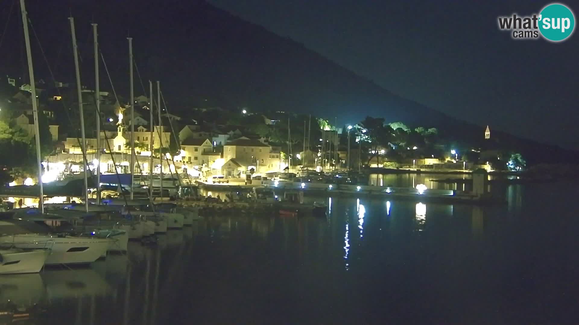 Webcam Bol centre-ville & marina – Vue en direct depuis Bol, île de Brač
