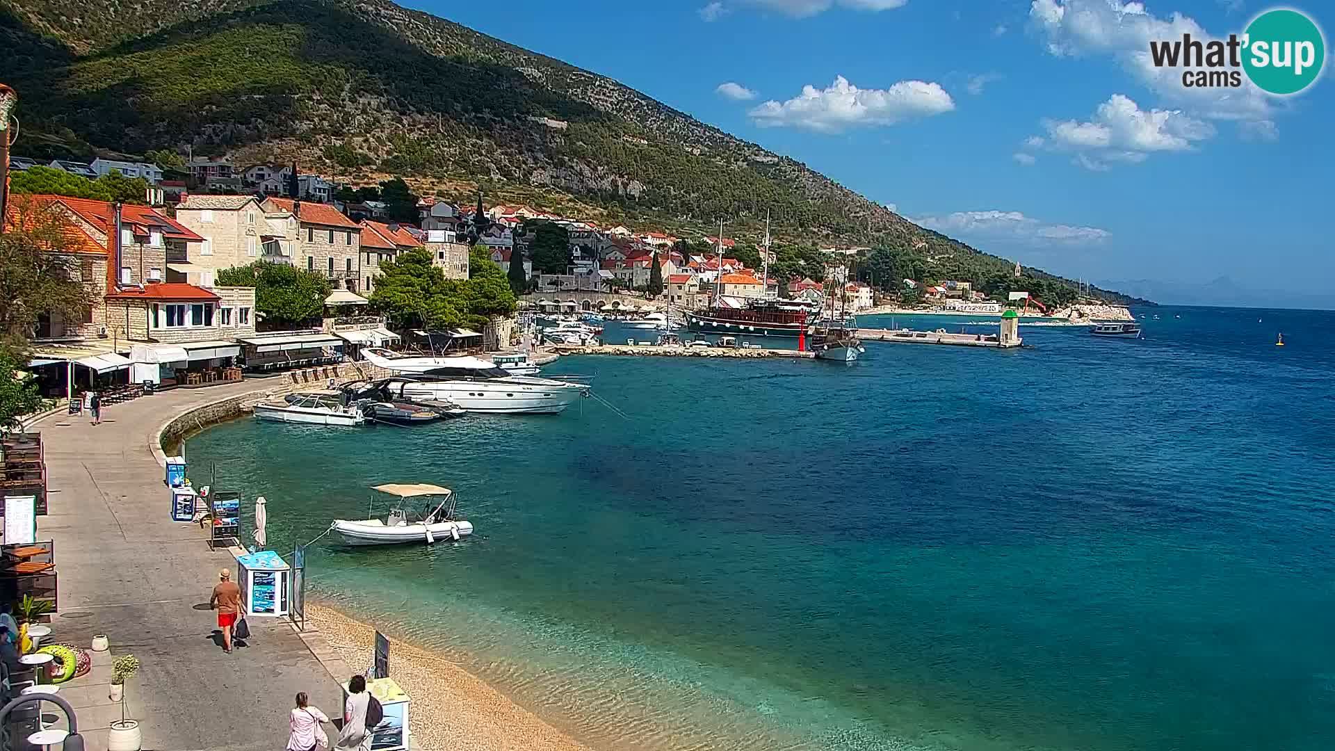 Webcam Bol centre-ville & marina – Vue en direct depuis Bol, île de Brač