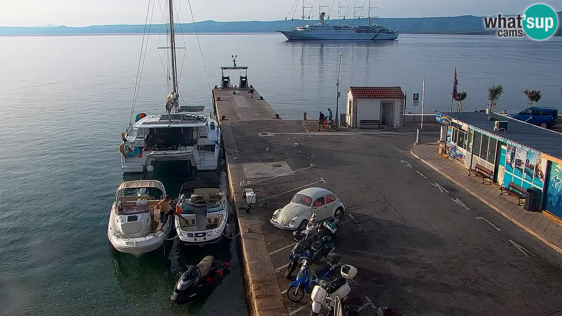 Webcam Bol centre-ville & marina – Vue en direct depuis Bol, île de Brač
