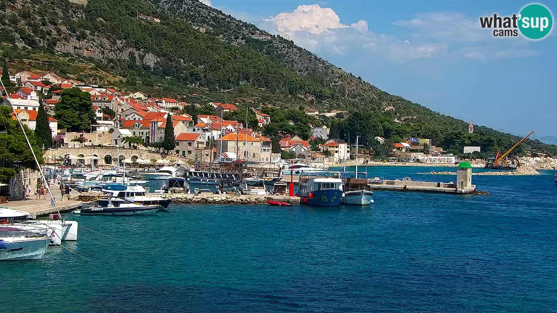 Webcam Bol centre-ville & marina – Vue en direct depuis Bol, île de Brač