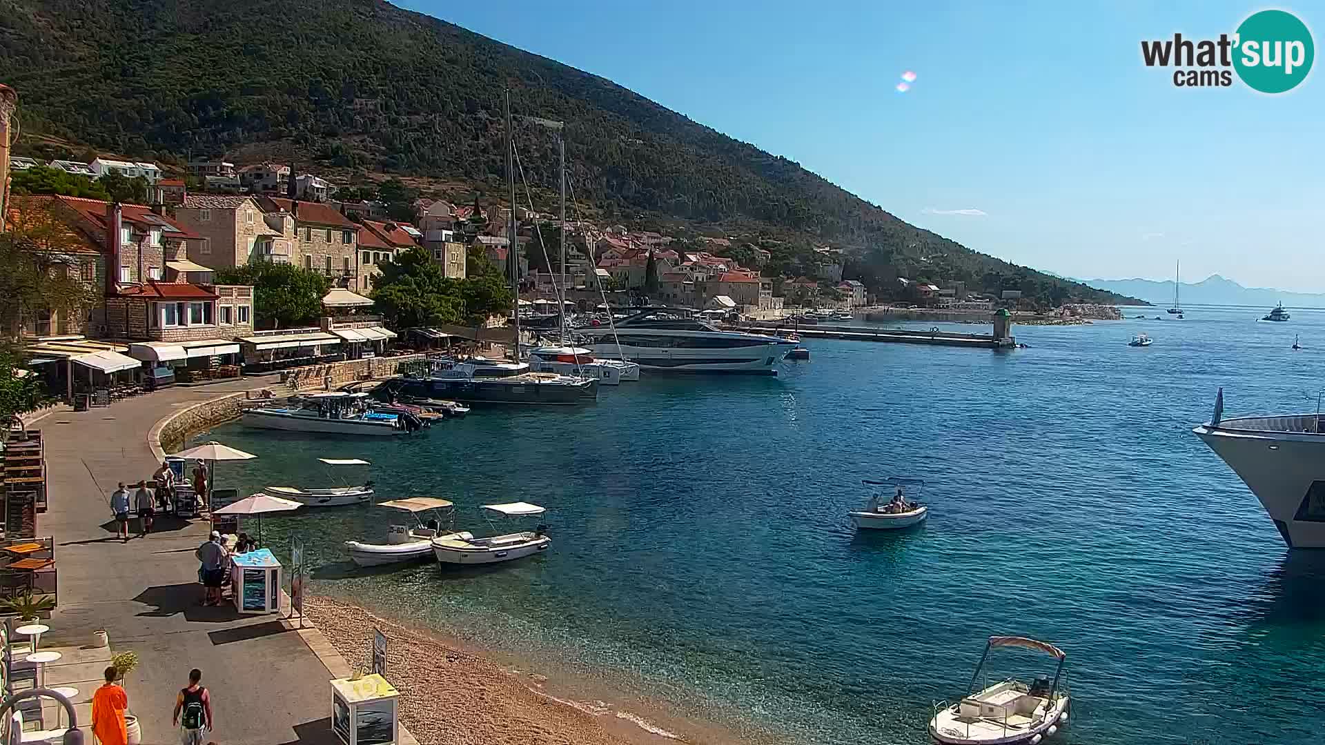 Webcam Bol Centre-Ville & Marina – Vue en direct depuis Bol, île de Brač