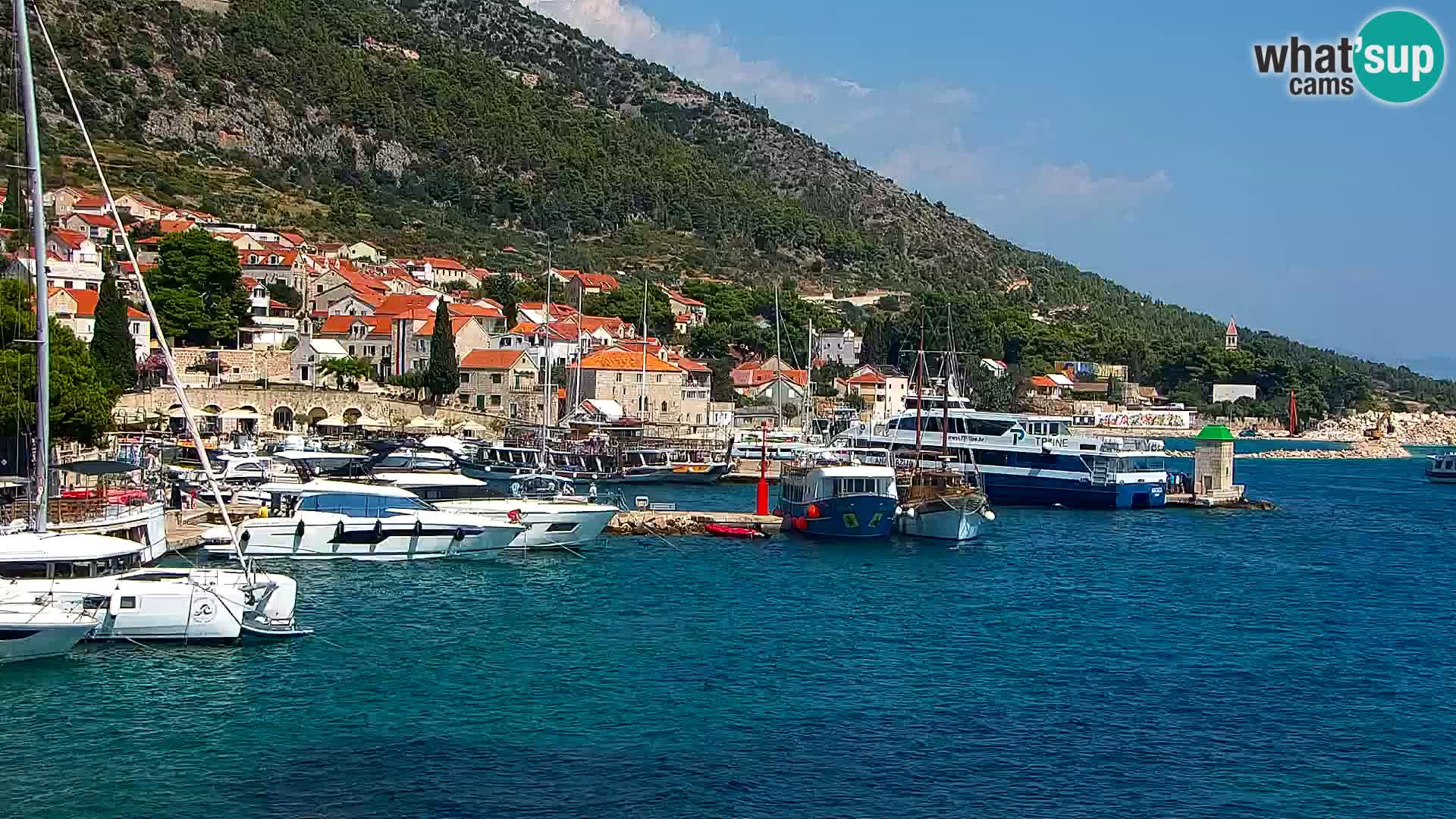 Webcam Bol Centre-Ville & Marina – Vue en direct depuis Bol, île de Brač