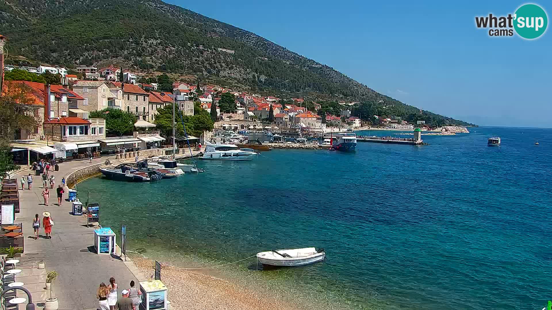 Webcam Bol Centre-Ville & Marina – Vue en direct depuis Bol, île de Brač