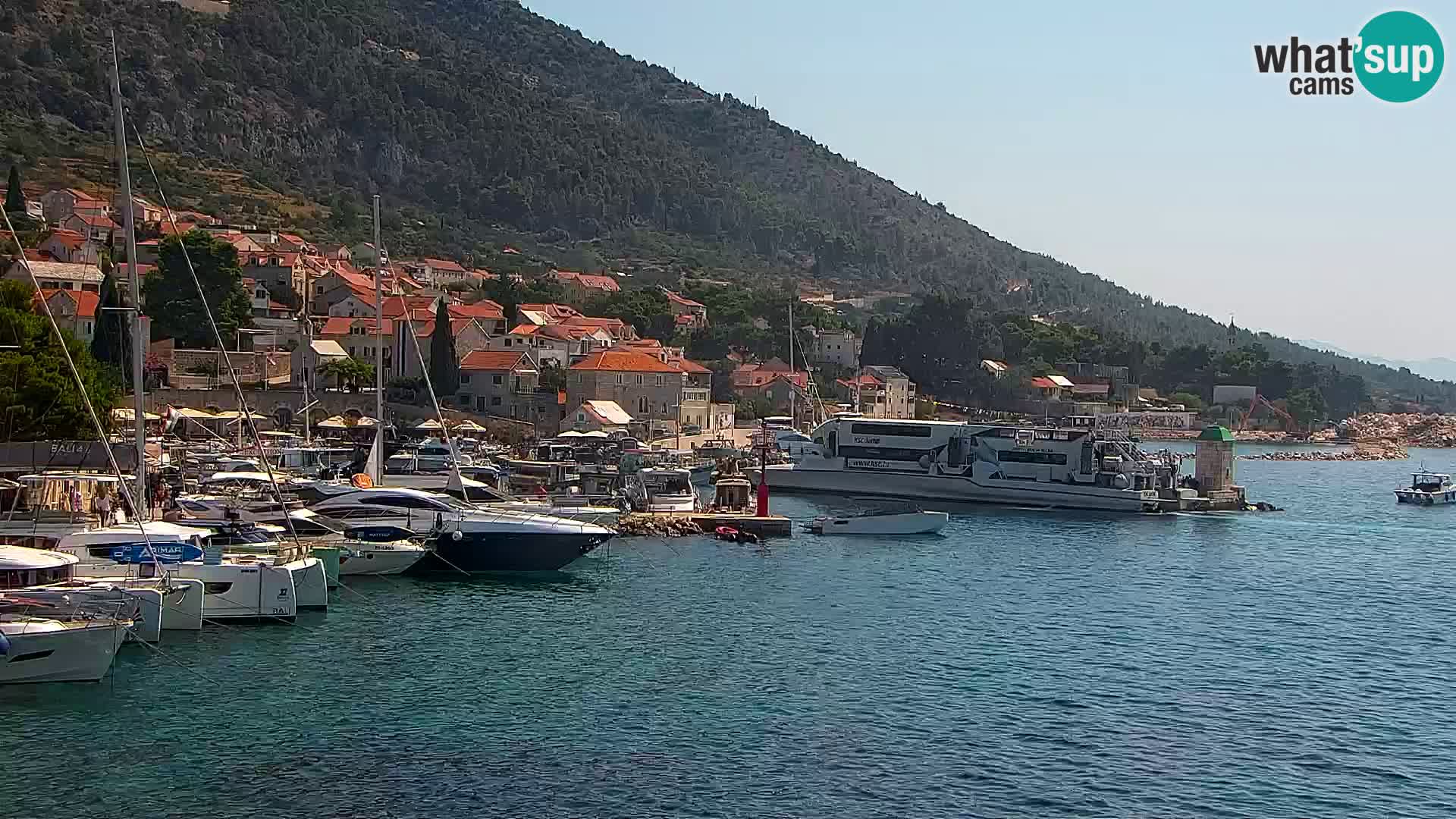 Webcam Bol Centre-Ville & Marina – Vue en direct depuis Bol, île de Brač