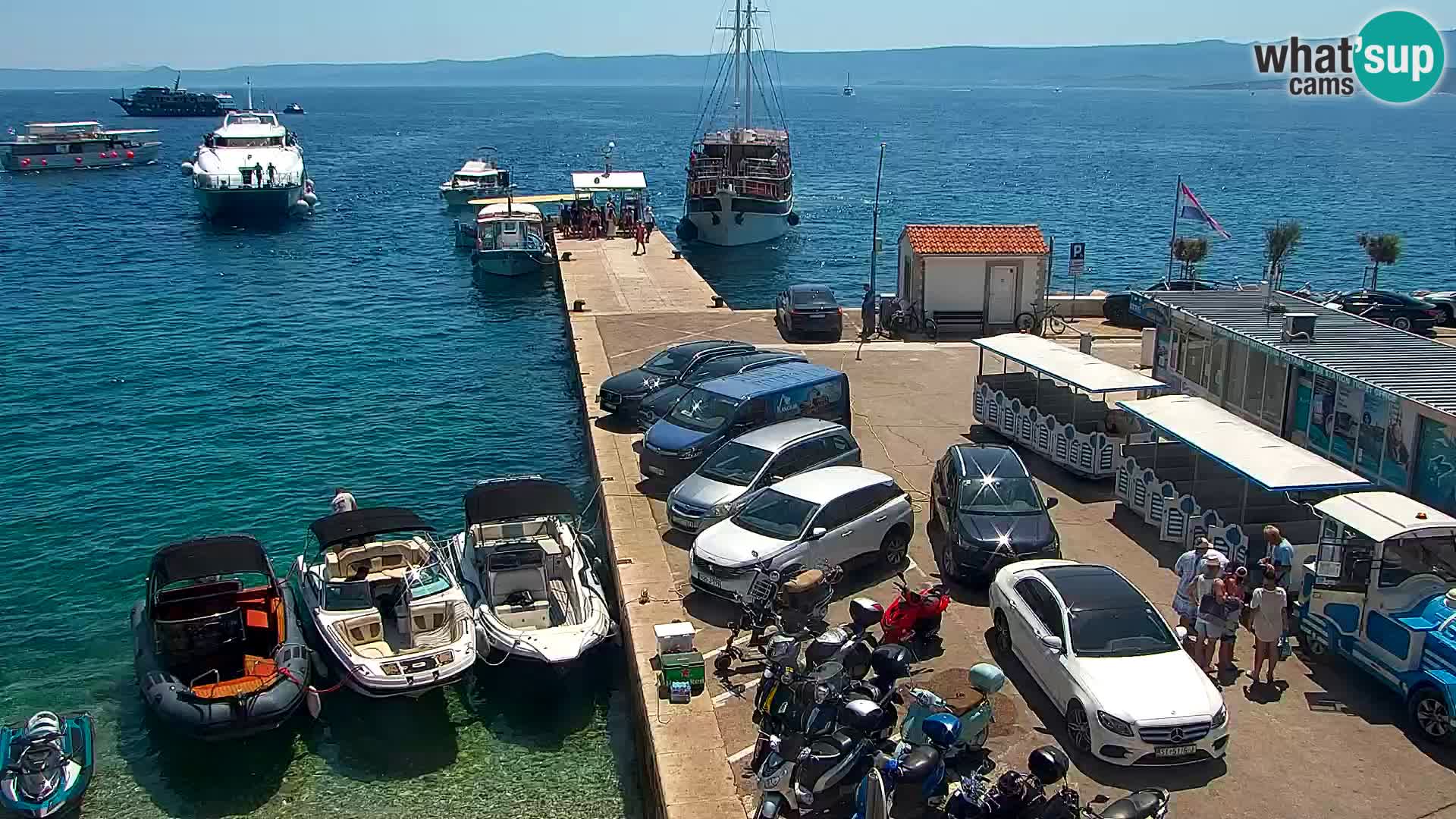 Webcam Bol Centre-Ville & Marina – Vue en direct depuis Bol, île de Brač