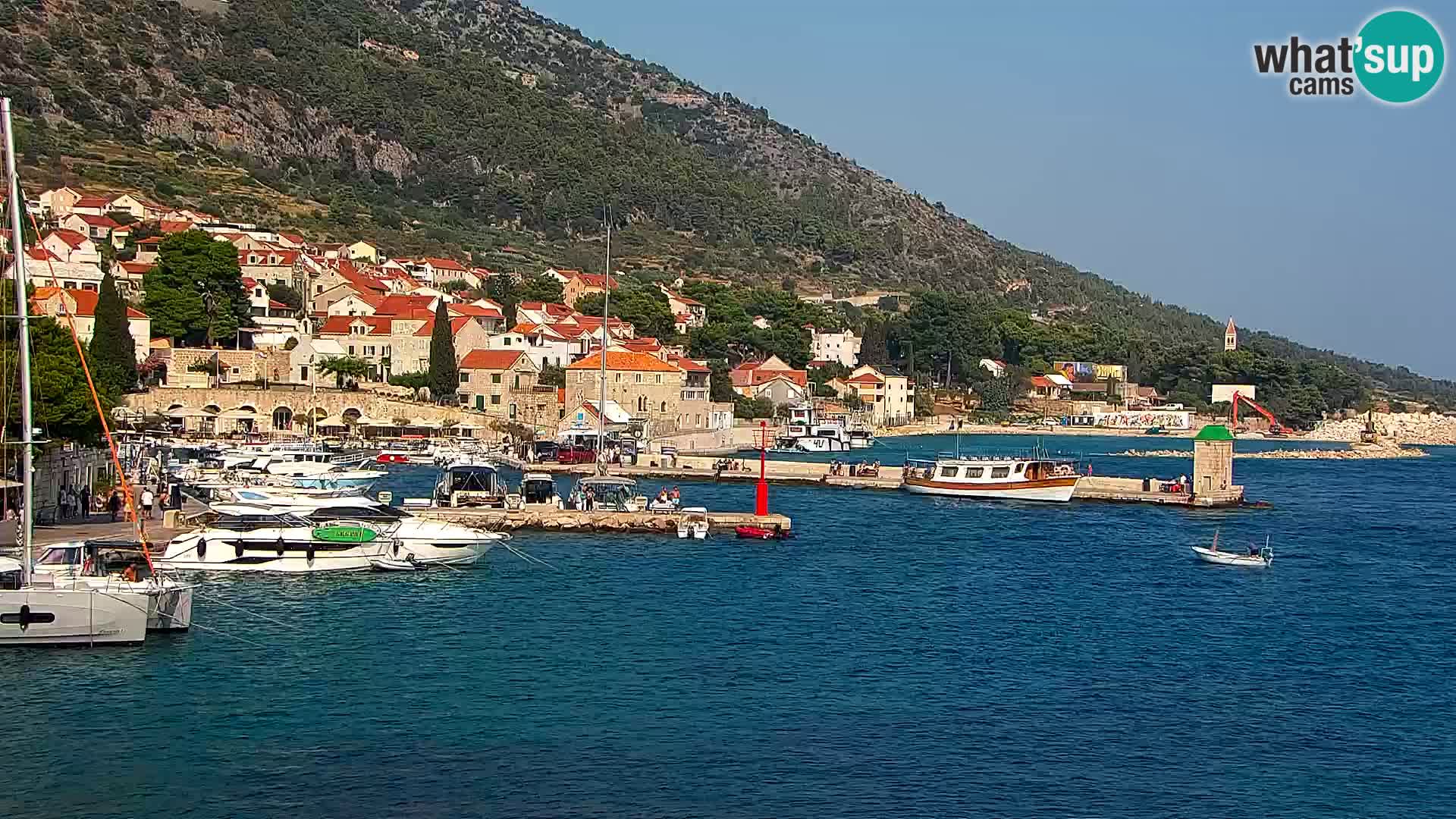 Webcam Bol Centre-Ville & Marina – Vue en direct depuis Bol, île de Brač