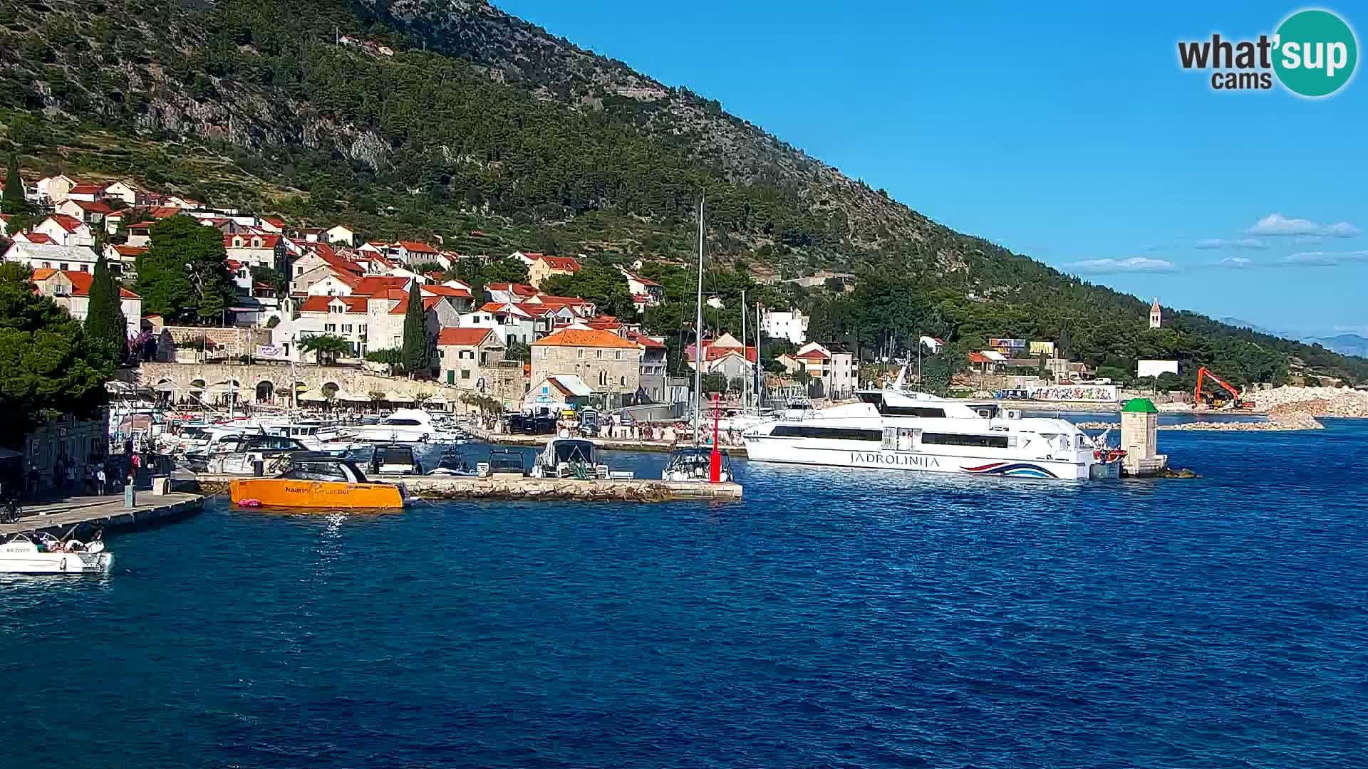 Webcam Bol centre-ville & marina – Vue en direct depuis Bol, île de Brač