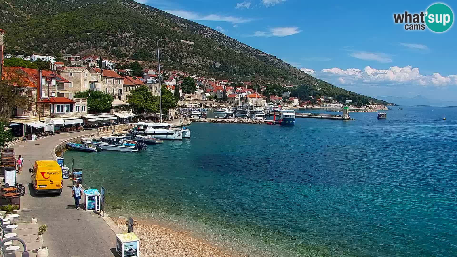 Webcam Bol centre-ville & marina – Vue en direct depuis Bol, île de Brač