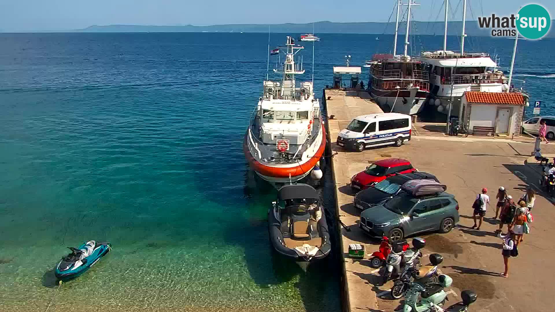 Webcam Bol centre-ville & marina – Vue en direct depuis Bol, île de Brač