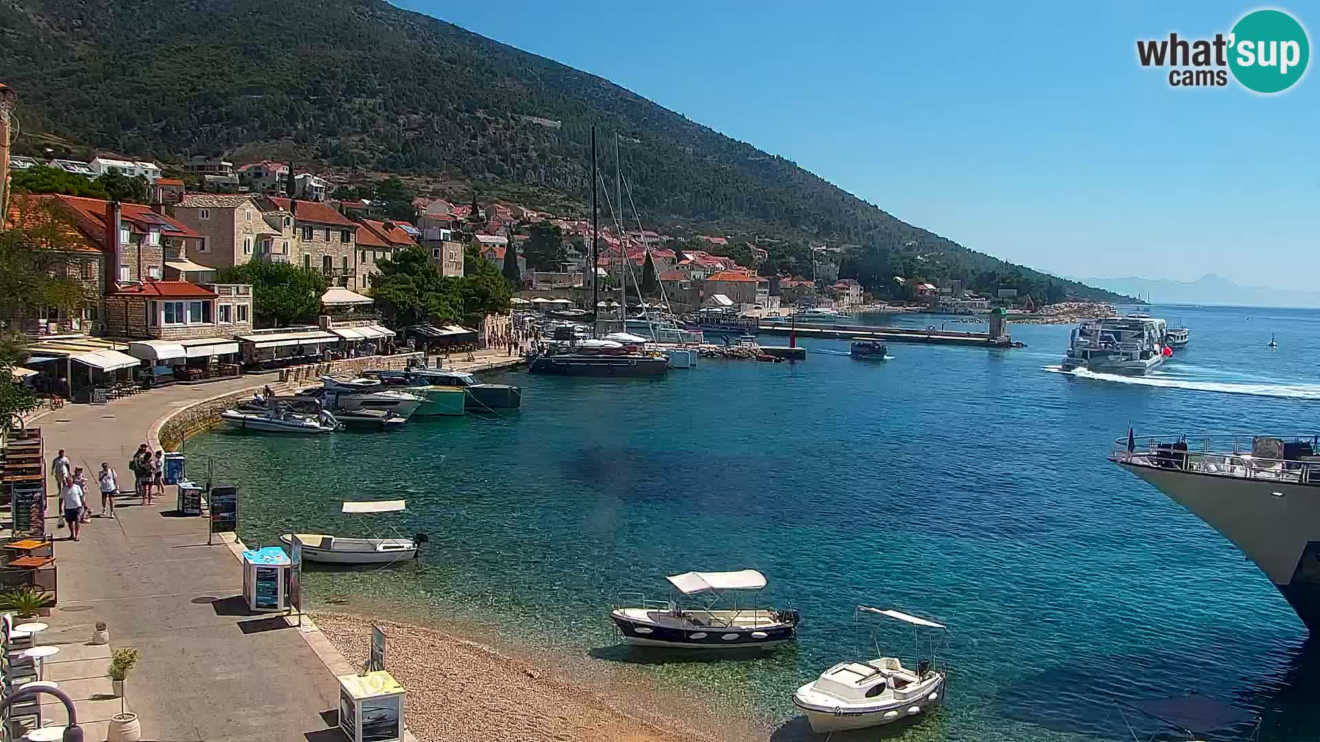 Webcam Bol Centre-Ville & Marina – Vue en direct depuis Bol, île de Brač