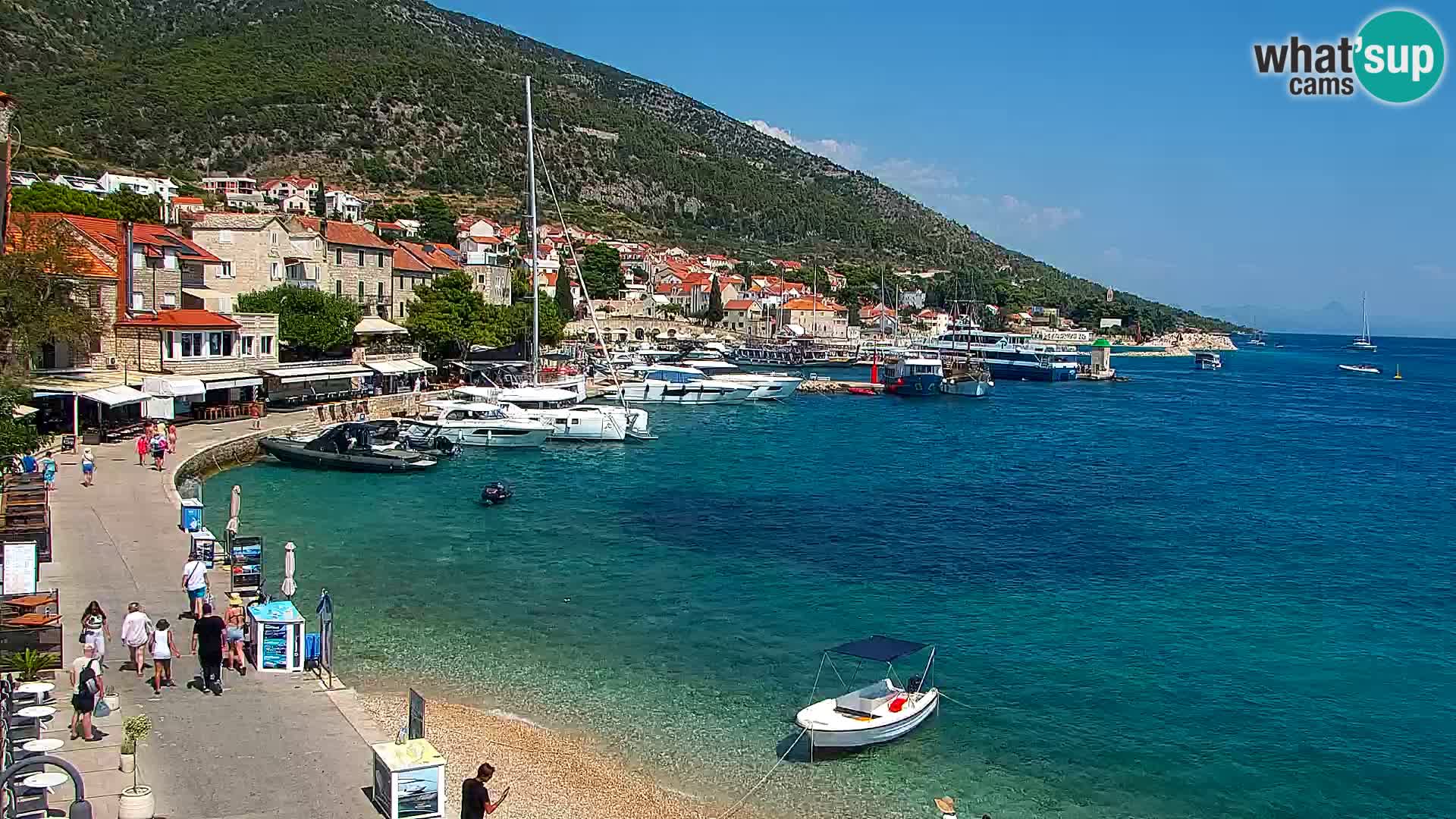 Webcam Bol Centre-Ville & Marina – Vue en direct depuis Bol, île de Brač
