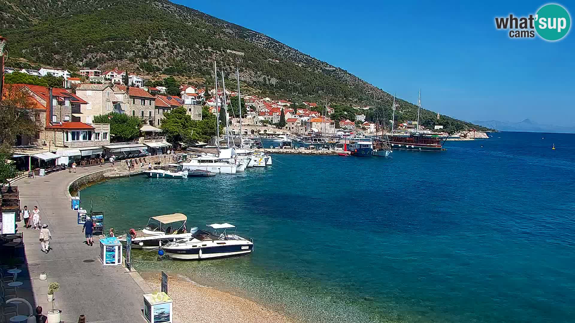 Webcam Bol centre-ville & marina – Vue en direct depuis Bol, île de Brač