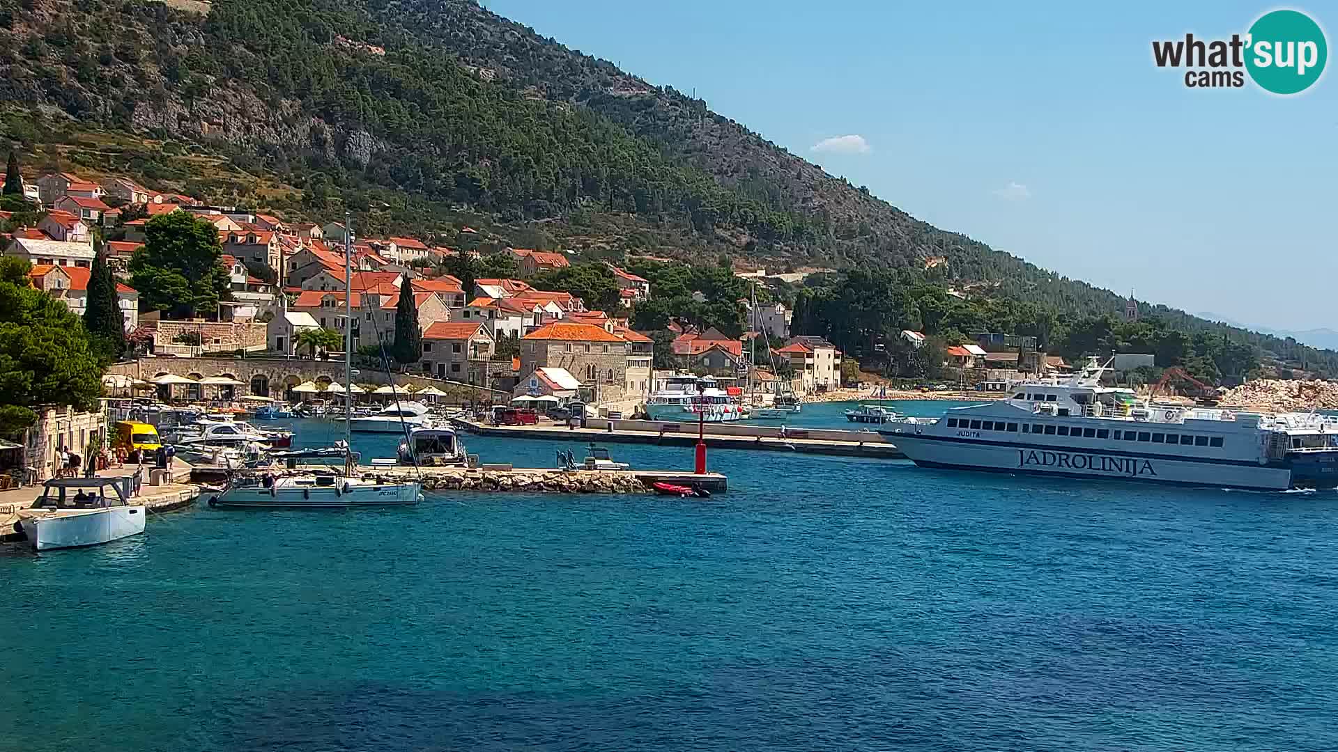 Webcam Bol Hafen & Ortszentrum – Liveblick aus Bol auf der Insel Brač