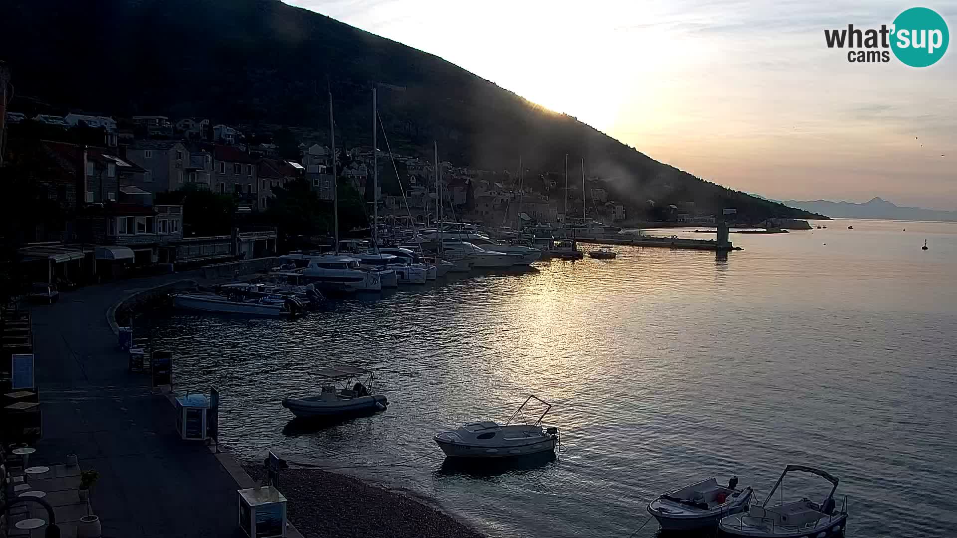 Webcam Bol Centre-Ville & Marina – Vue en direct depuis Bol, île de Brač