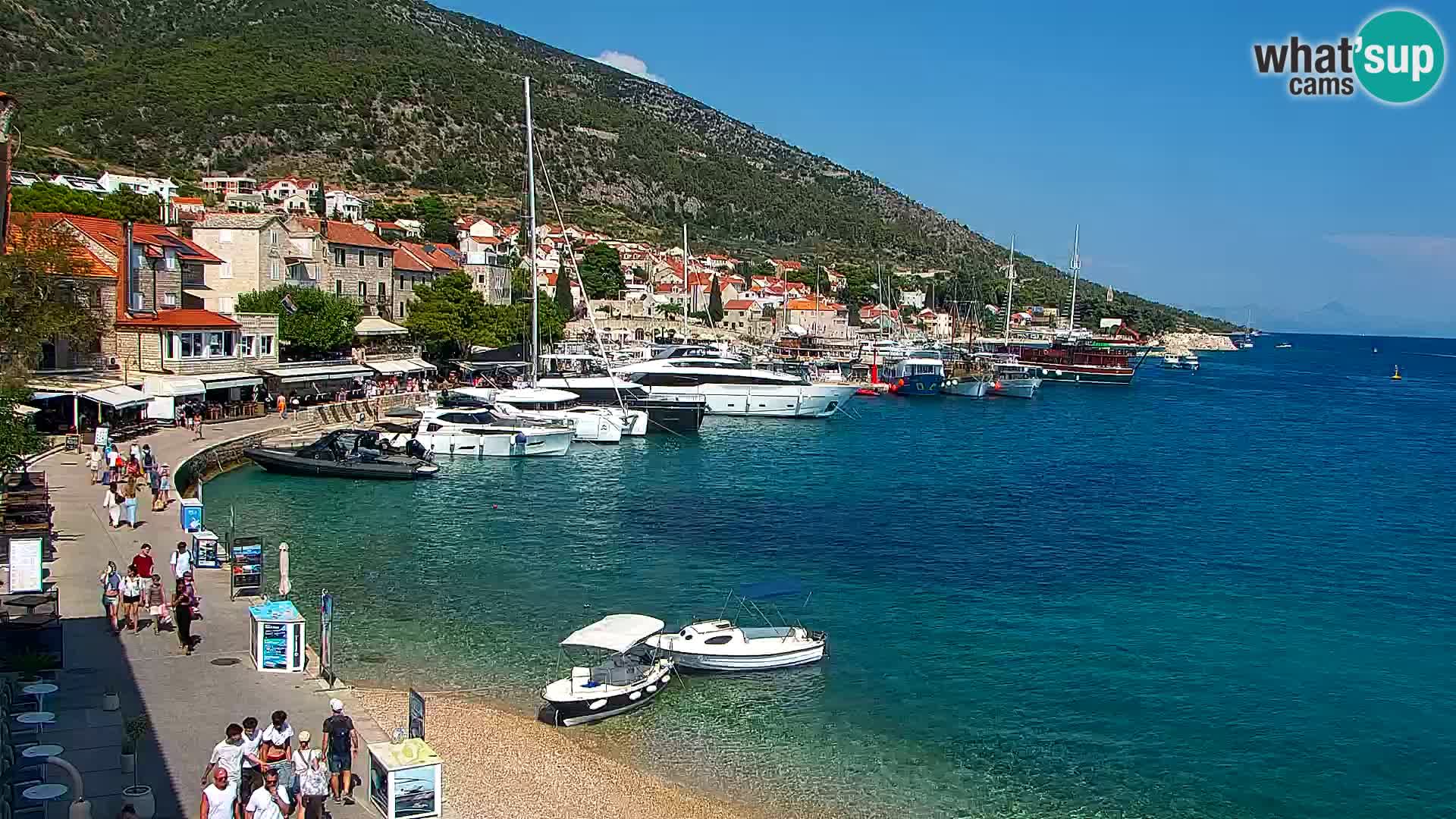 Webcam Bol Centre-Ville & Marina – Vue en direct depuis Bol, île de Brač