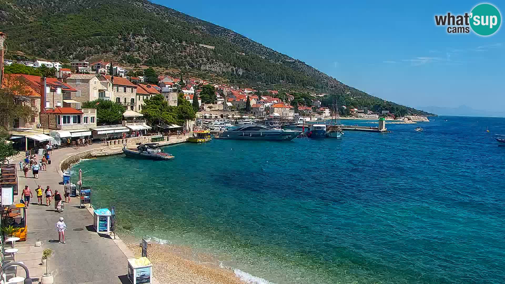 Webcam Bol Centre-Ville & Marina – Vue en direct depuis Bol, île de Brač