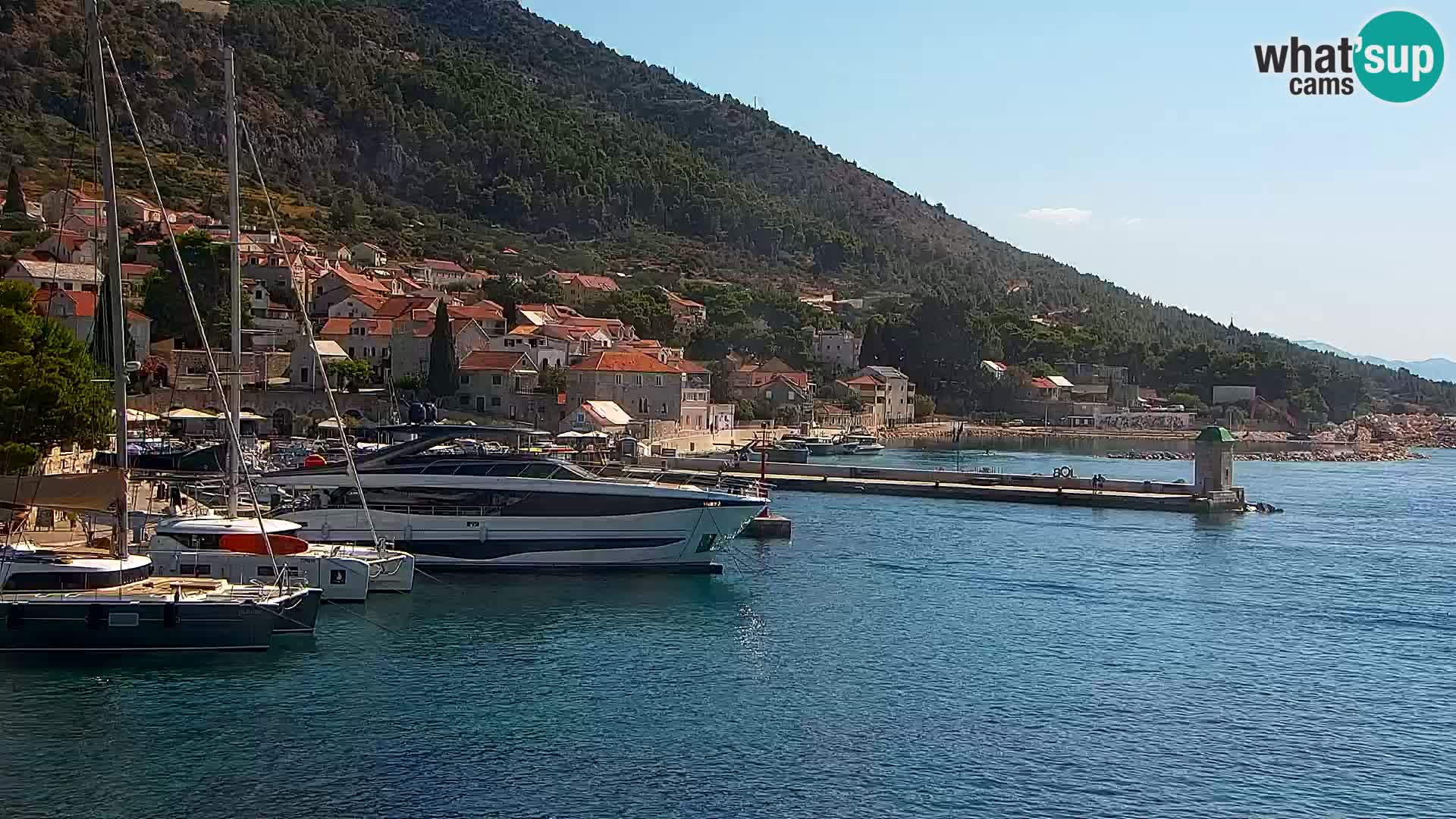 Webcam Bol Centre-Ville & Marina – Vue en direct depuis Bol, île de Brač