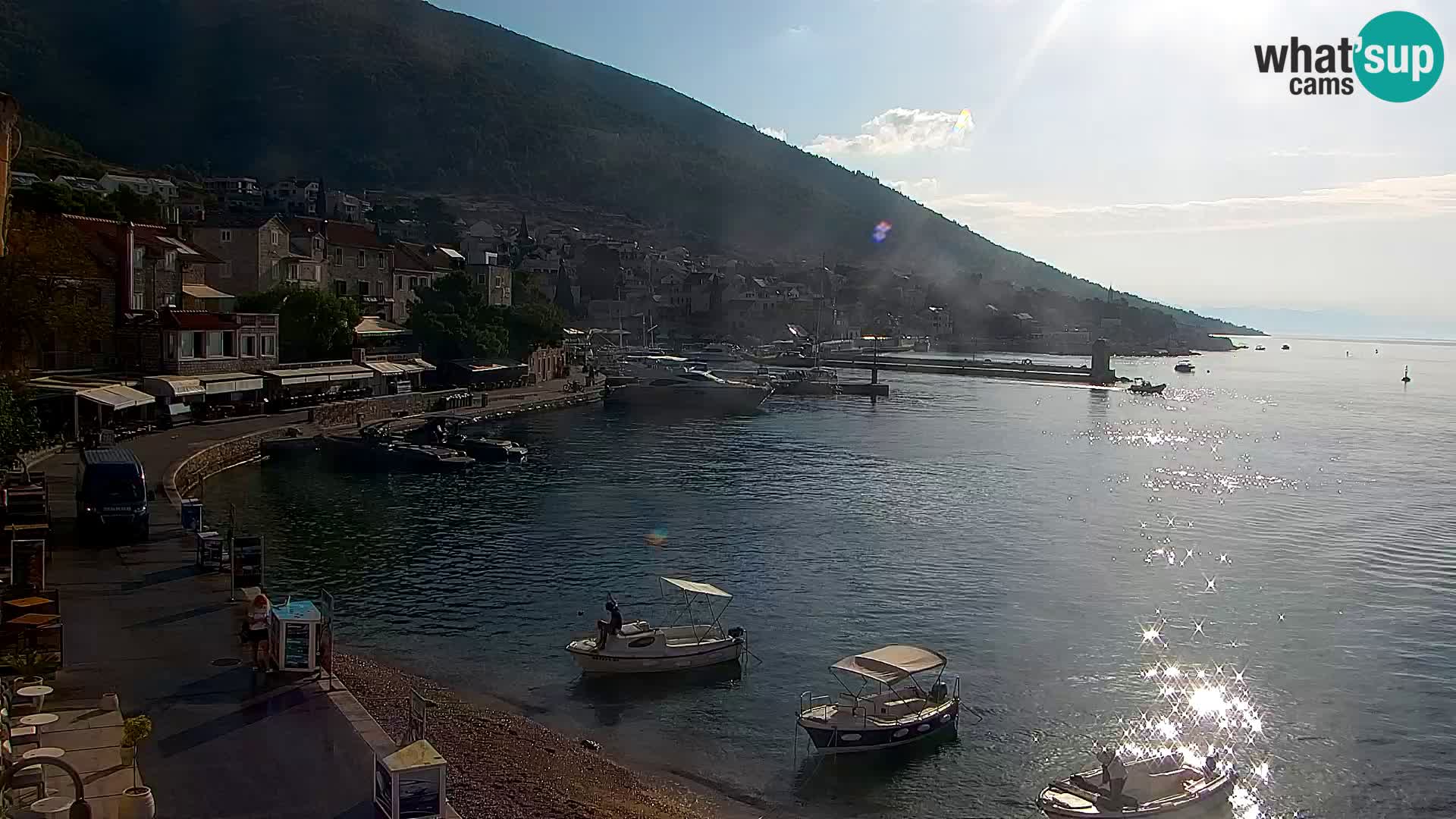 Webcam Bol centre-ville & marina – Vue en direct depuis Bol, île de Brač