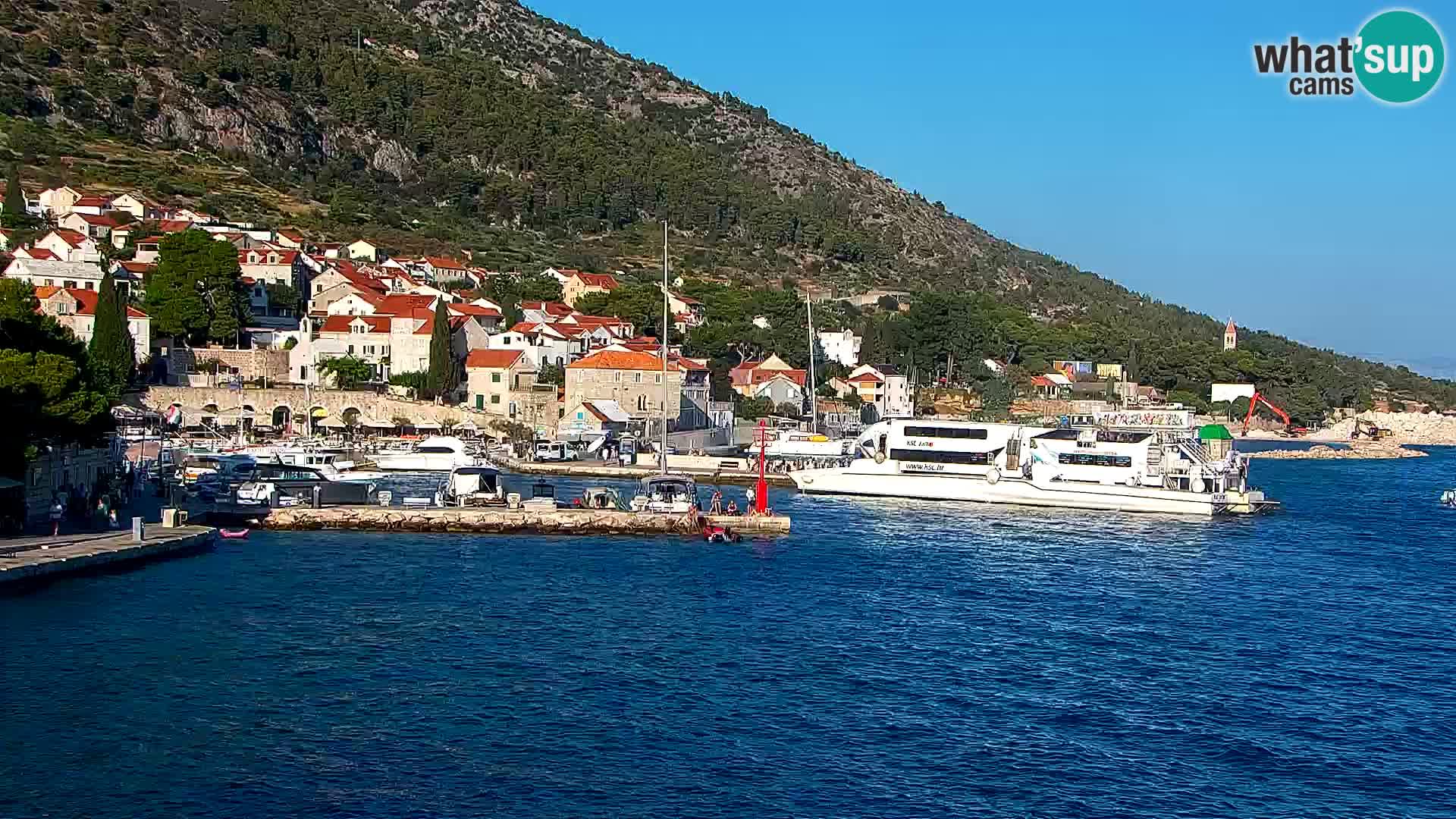 Webcam Bol Centre-Ville & Marina – Vue en direct depuis Bol, île de Brač