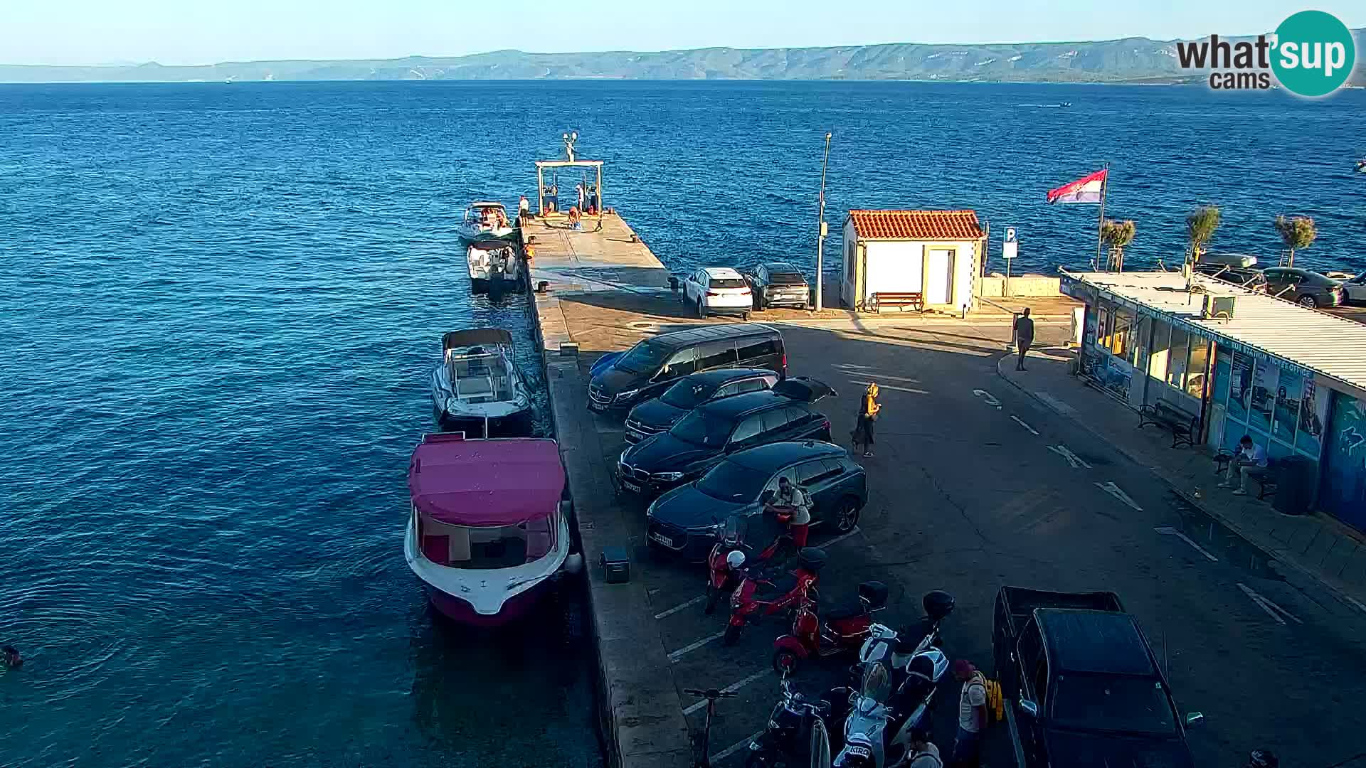 Webcam Bol centre-ville & marina – Vue en direct depuis Bol, île de Brač
