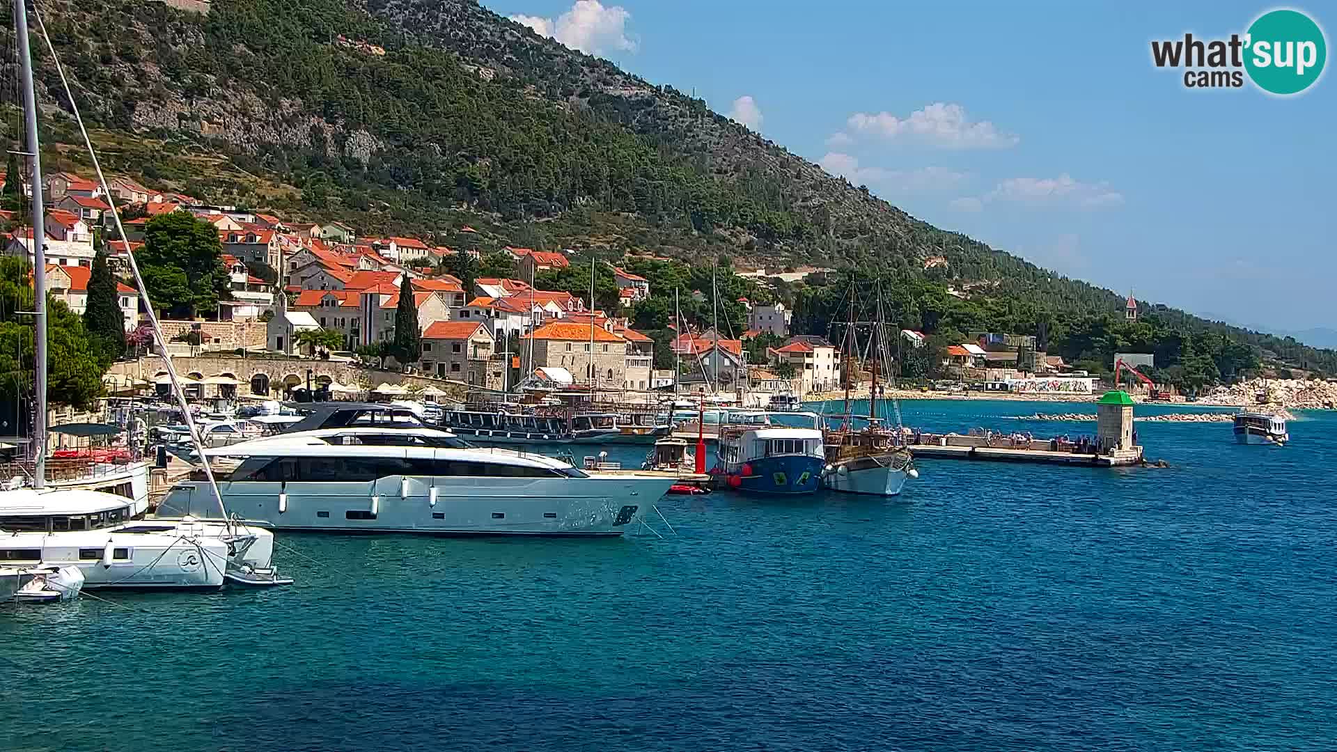 Webcam Bol centre-ville & marina – Vue en direct depuis Bol, île de Brač