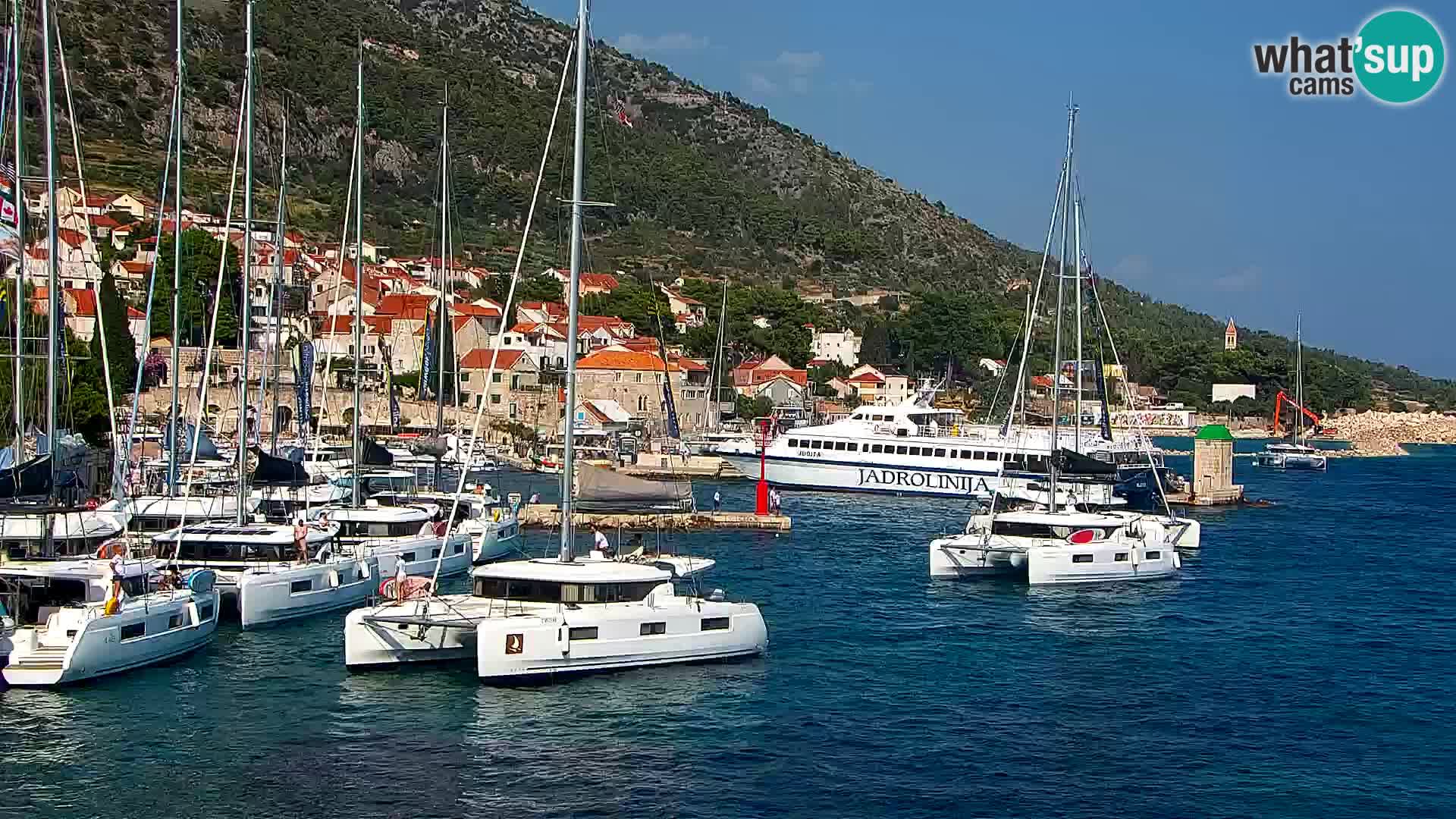 Webcam Bol centre-ville & marina – Vue en direct depuis Bol, île de Brač