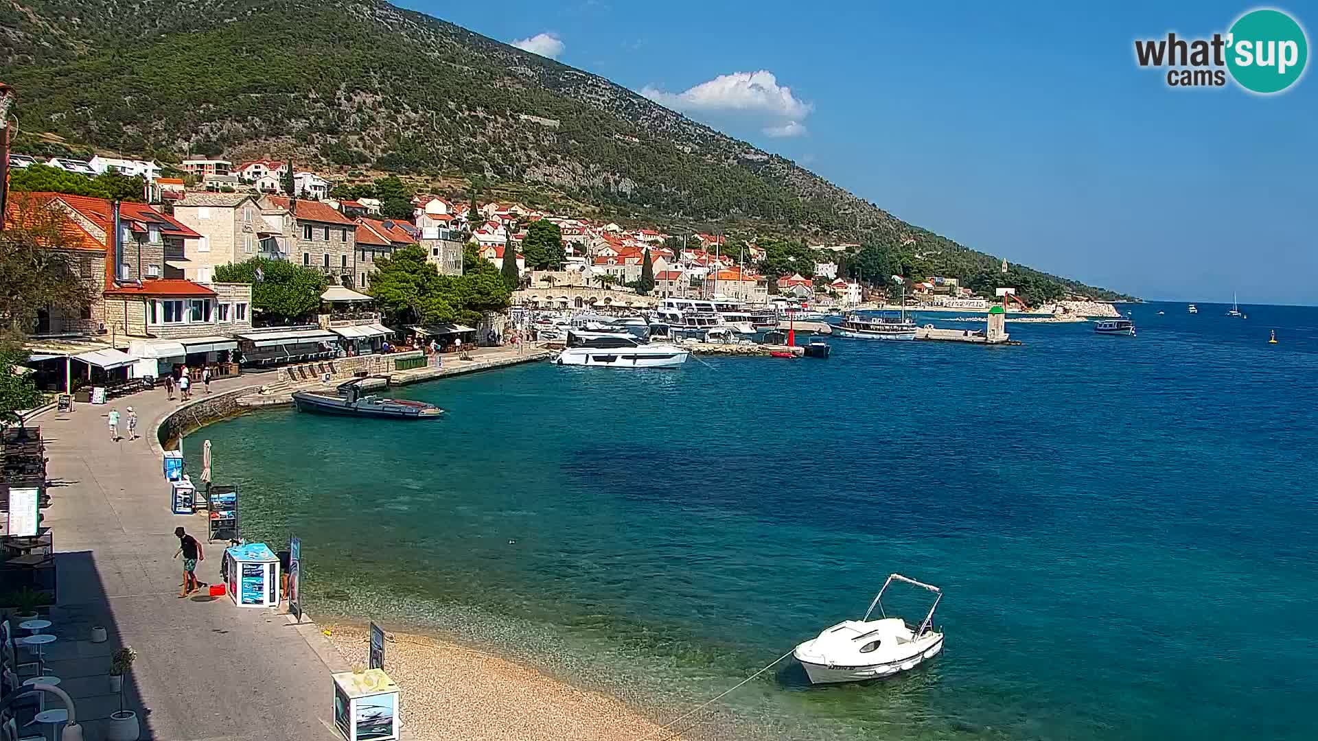 Webcam Bol Hafen & Ortszentrum – Liveblick aus Bol auf der Insel Brač