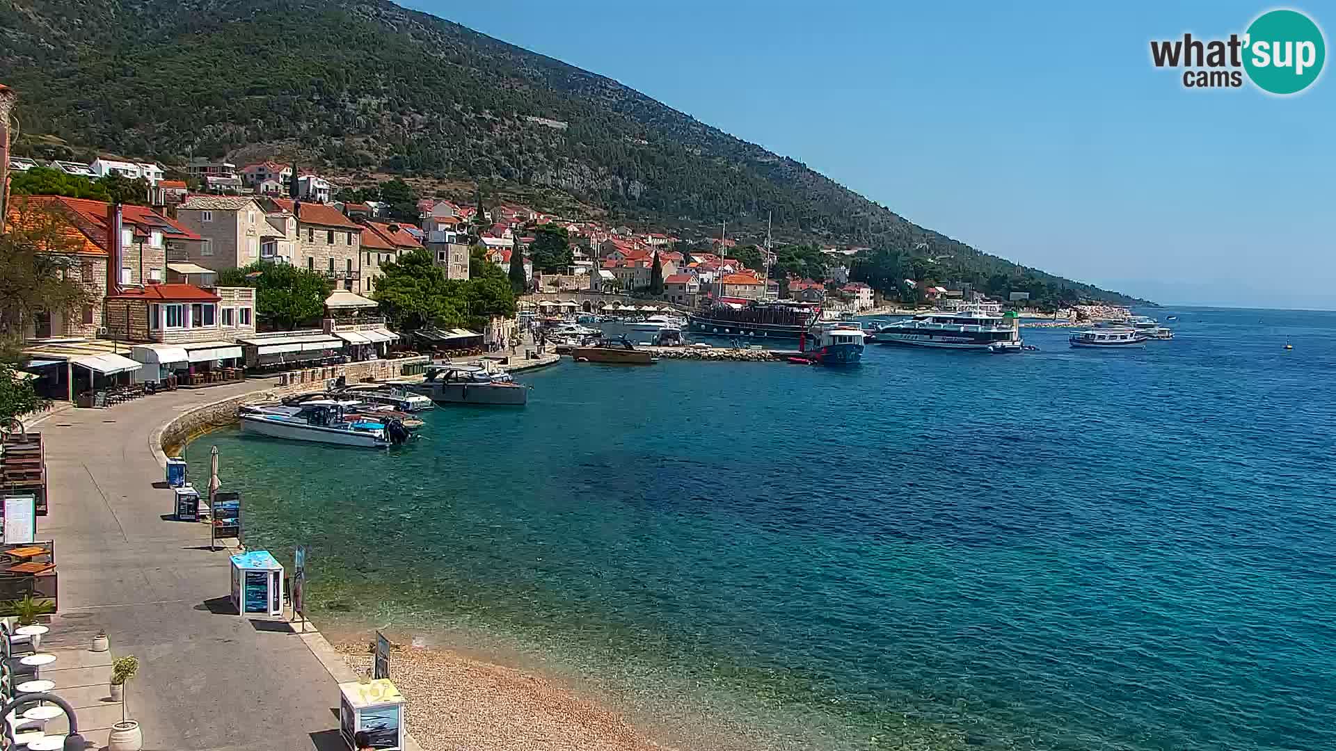 Webcam Bol Centre-Ville & Marina – Vue en direct depuis Bol, île de Brač