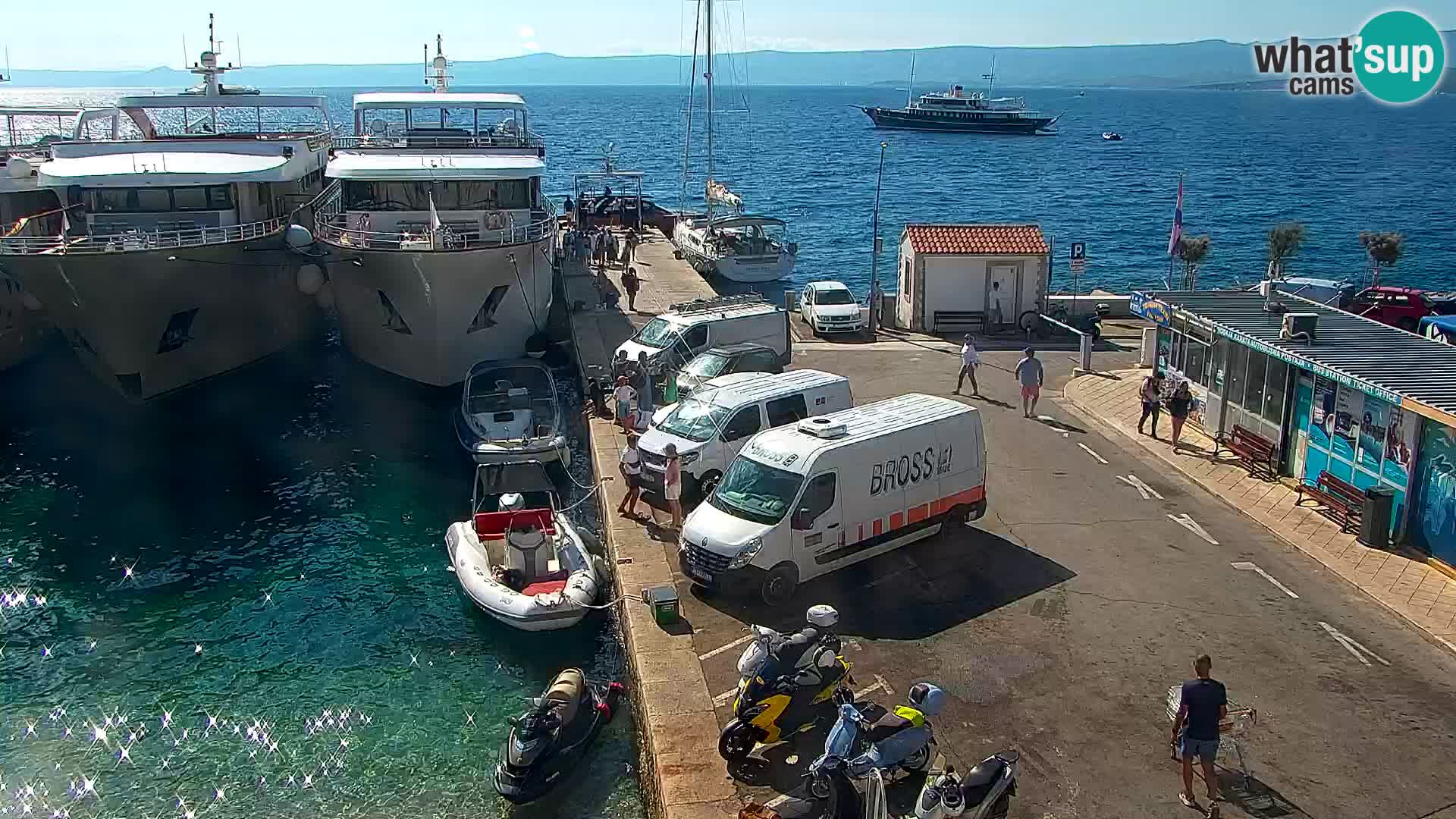 Webcam Bol Hafen & Ortszentrum – Liveblick aus Bol auf der Insel Brač