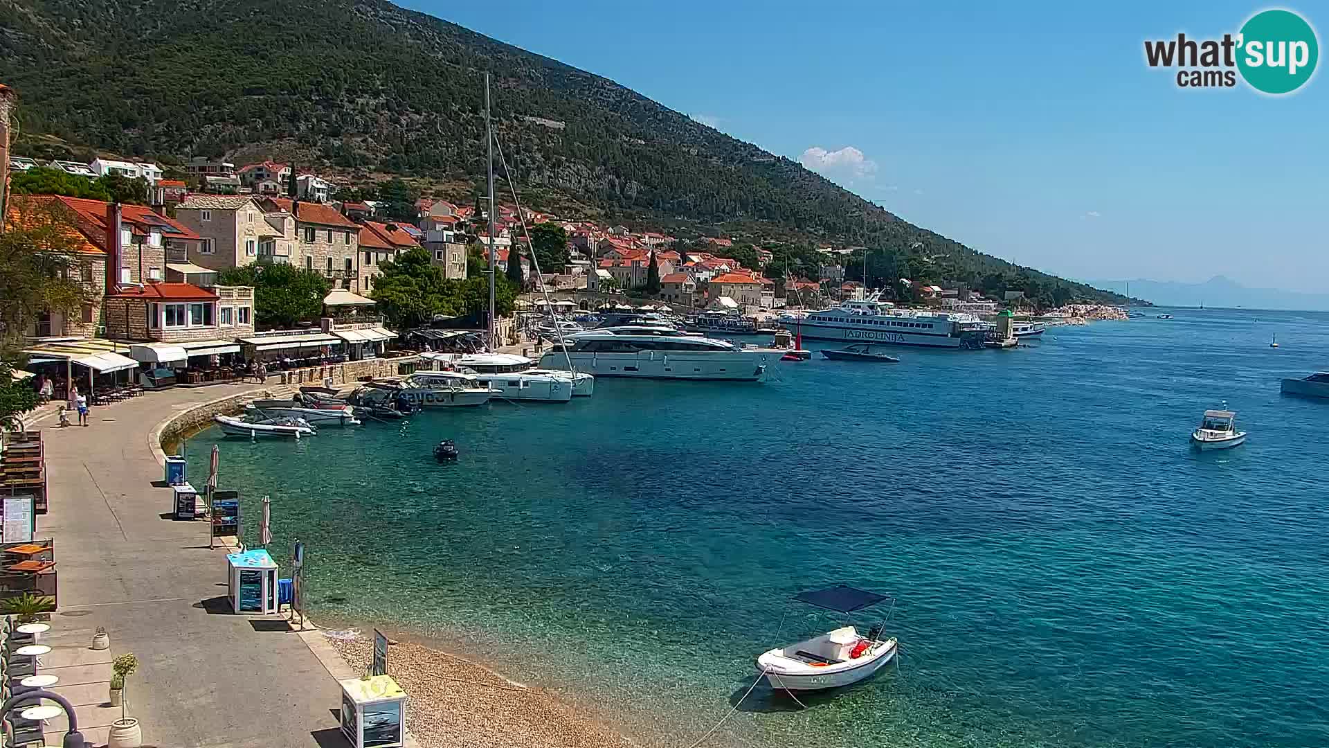 Webcam Bol Hafen & Ortszentrum – Liveblick aus Bol auf der Insel Brač