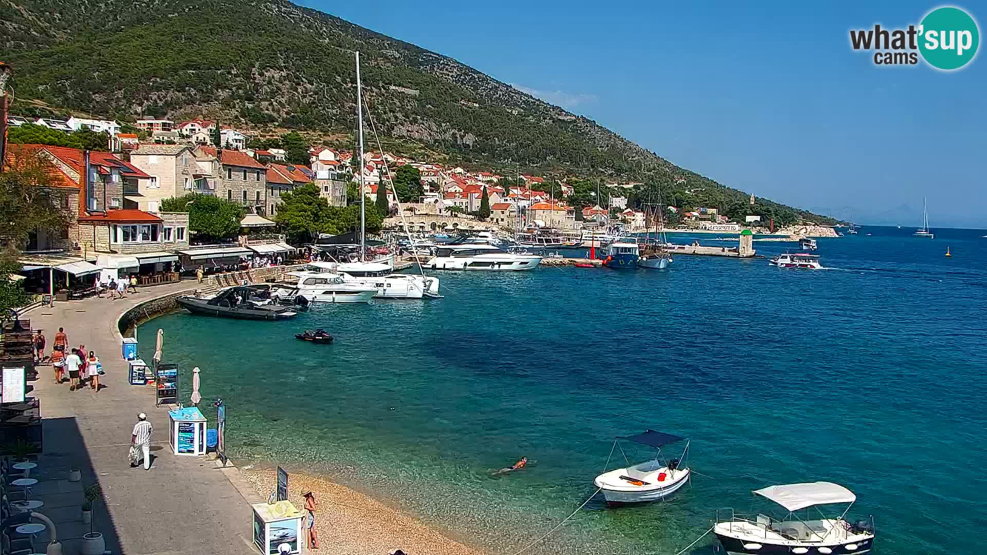 Webcam Bol Hafen & Ortszentrum – Liveblick aus Bol auf der Insel Brač