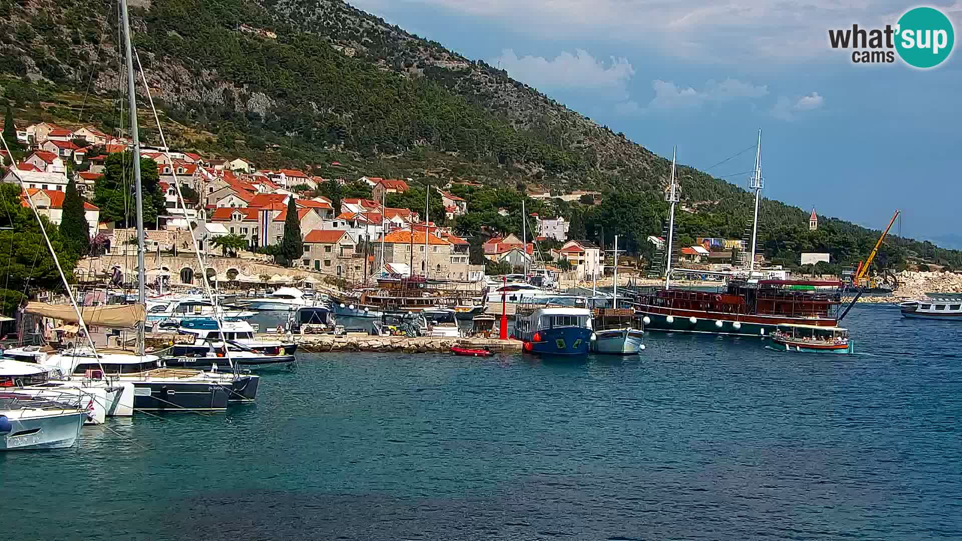 Webcam Bol Centre-Ville & Marina – Vue en direct depuis Bol, île de Brač