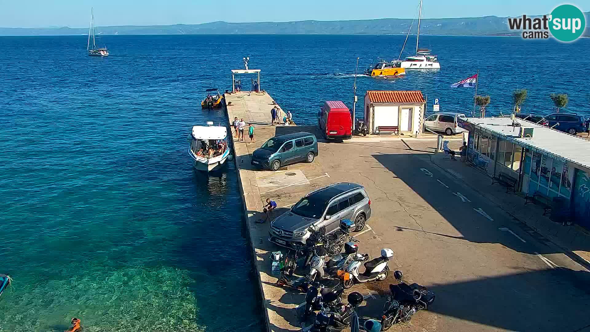 Webcam Bol Centre-Ville & Marina – Vue en direct depuis Bol, île de Brač