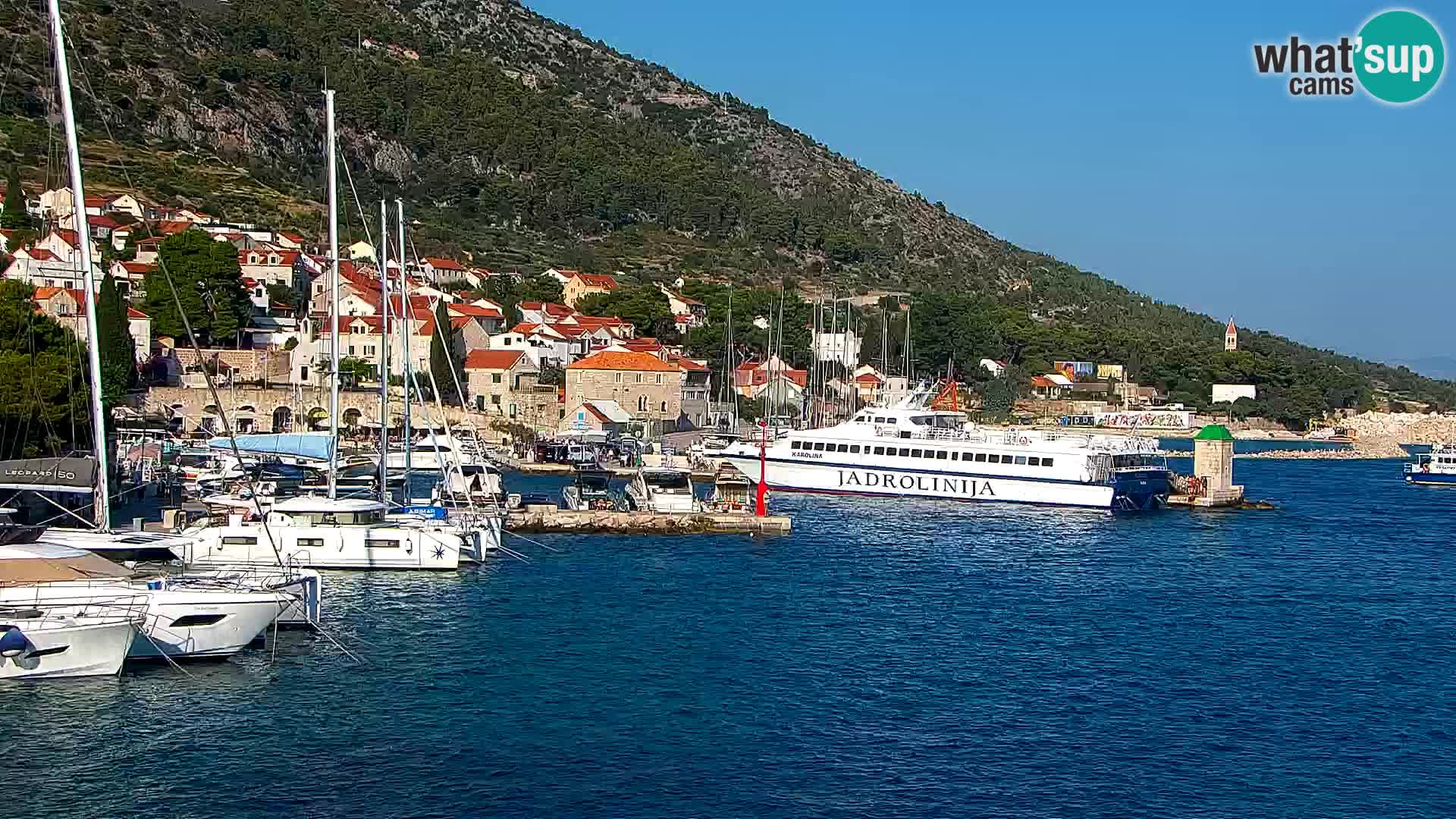 Webcam Bol Centre-Ville & Marina – Vue en direct depuis Bol, île de Brač