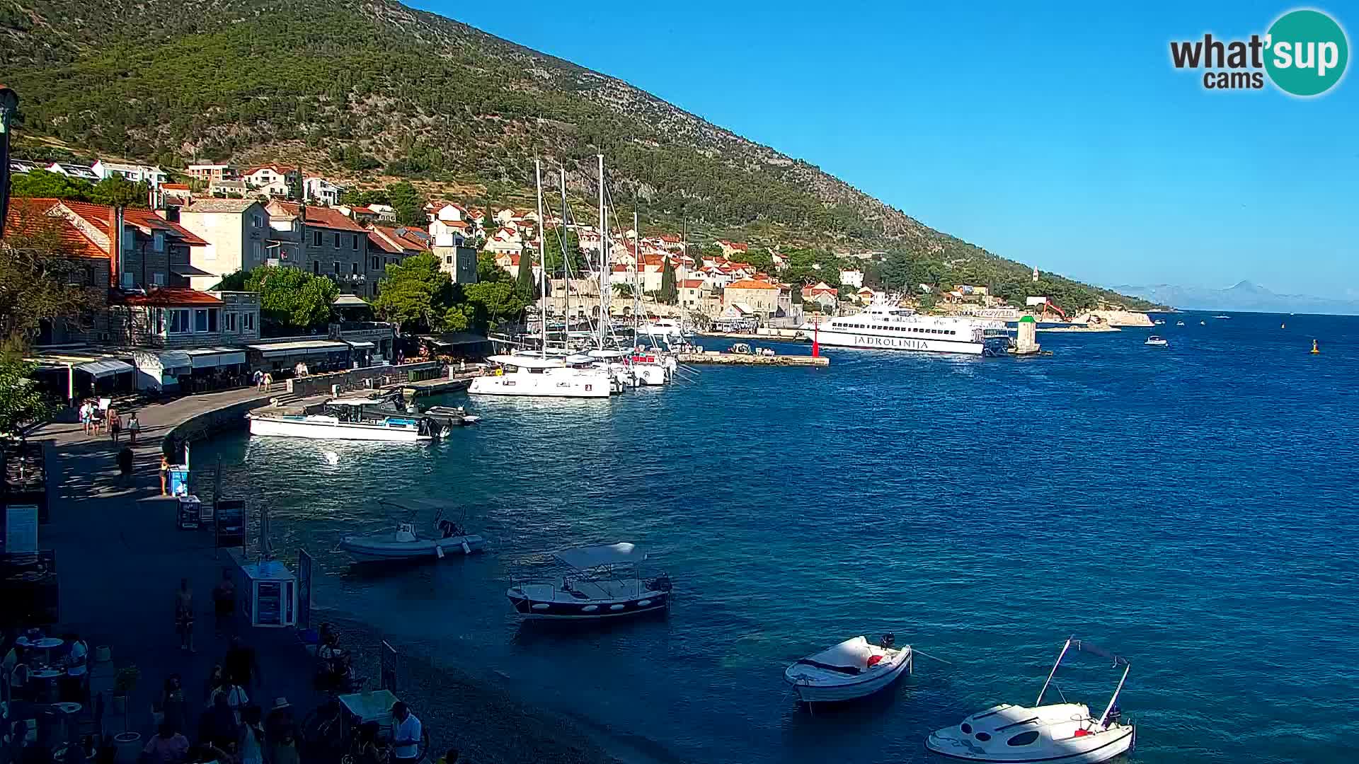 Webcam Bol Hafen & Ortszentrum – Liveblick aus Bol auf der Insel Brač