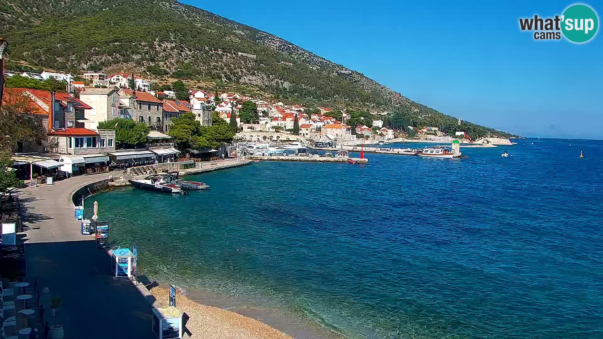 Webcam Bol Centre-Ville & Marina – Vue en direct depuis Bol, île de Brač