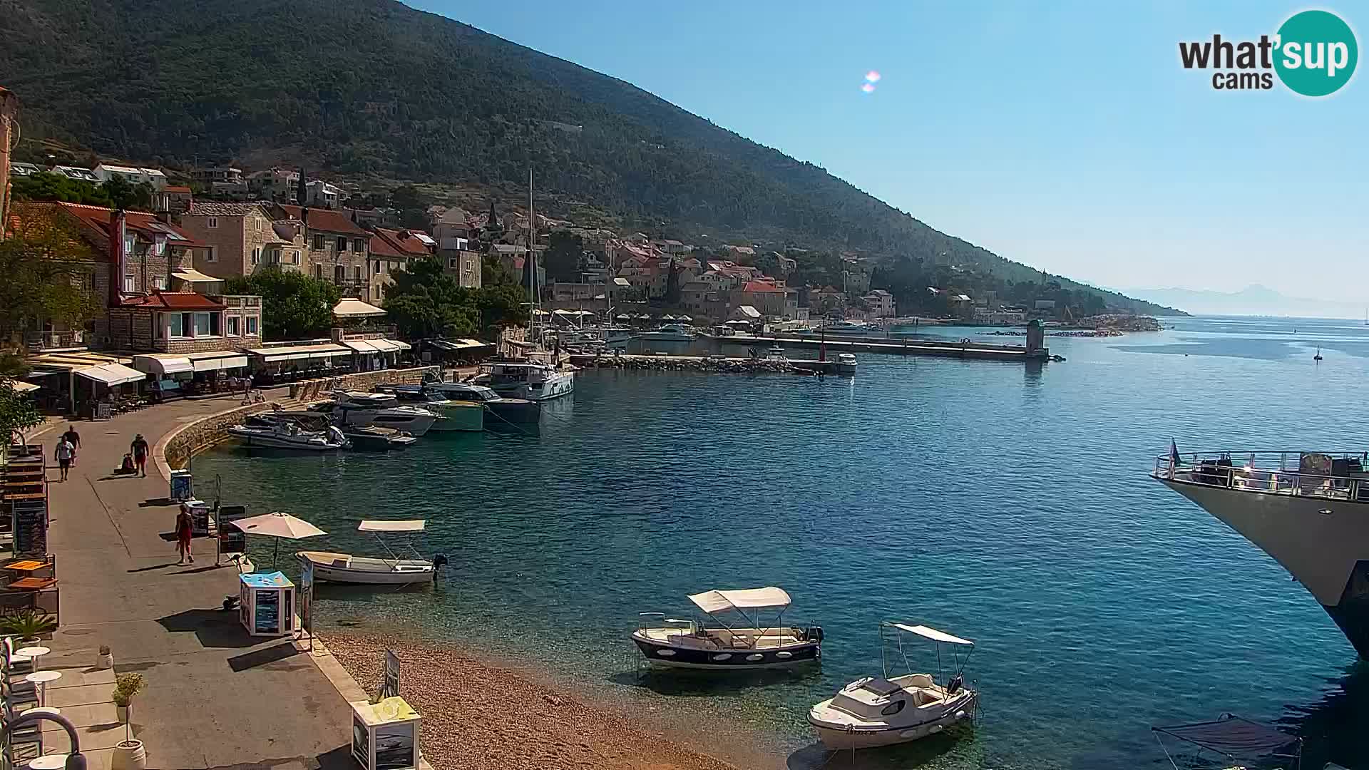 Webcam Bol Centre-Ville & Marina – Vue en direct depuis Bol, île de Brač