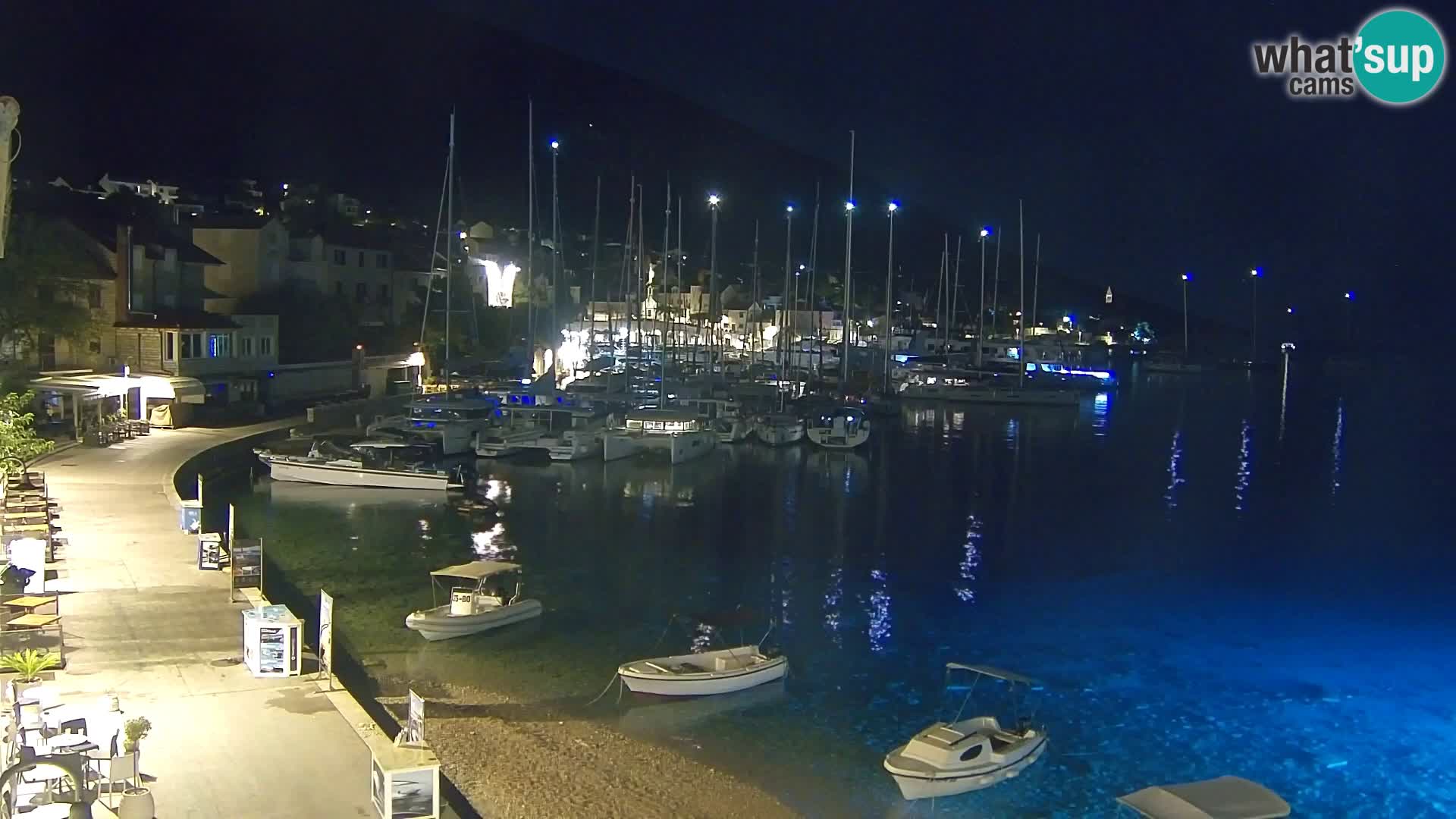 Webcam Bol centre-ville & marina – Vue en direct depuis Bol, île de Brač