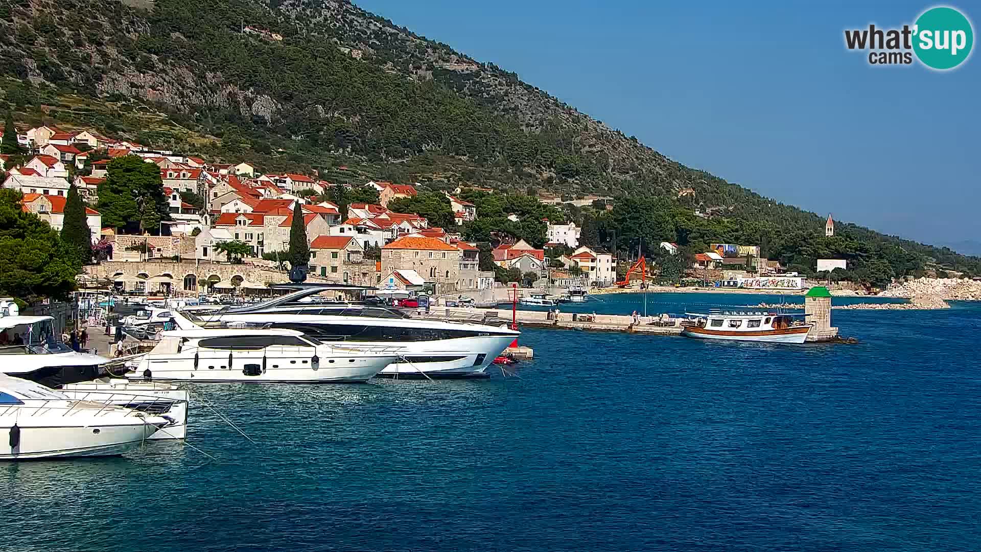 Webcam Bol Centre-Ville & Marina – Vue en direct depuis Bol, île de Brač