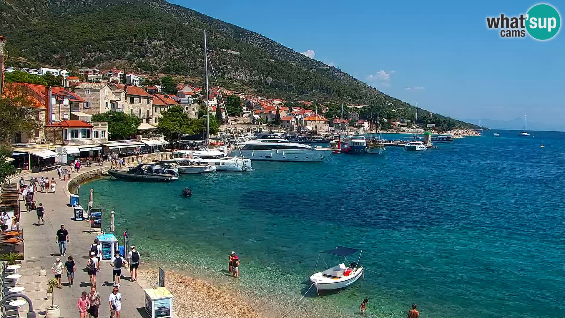 Webcam Bol Centre-Ville & Marina – Vue en direct depuis Bol, île de Brač