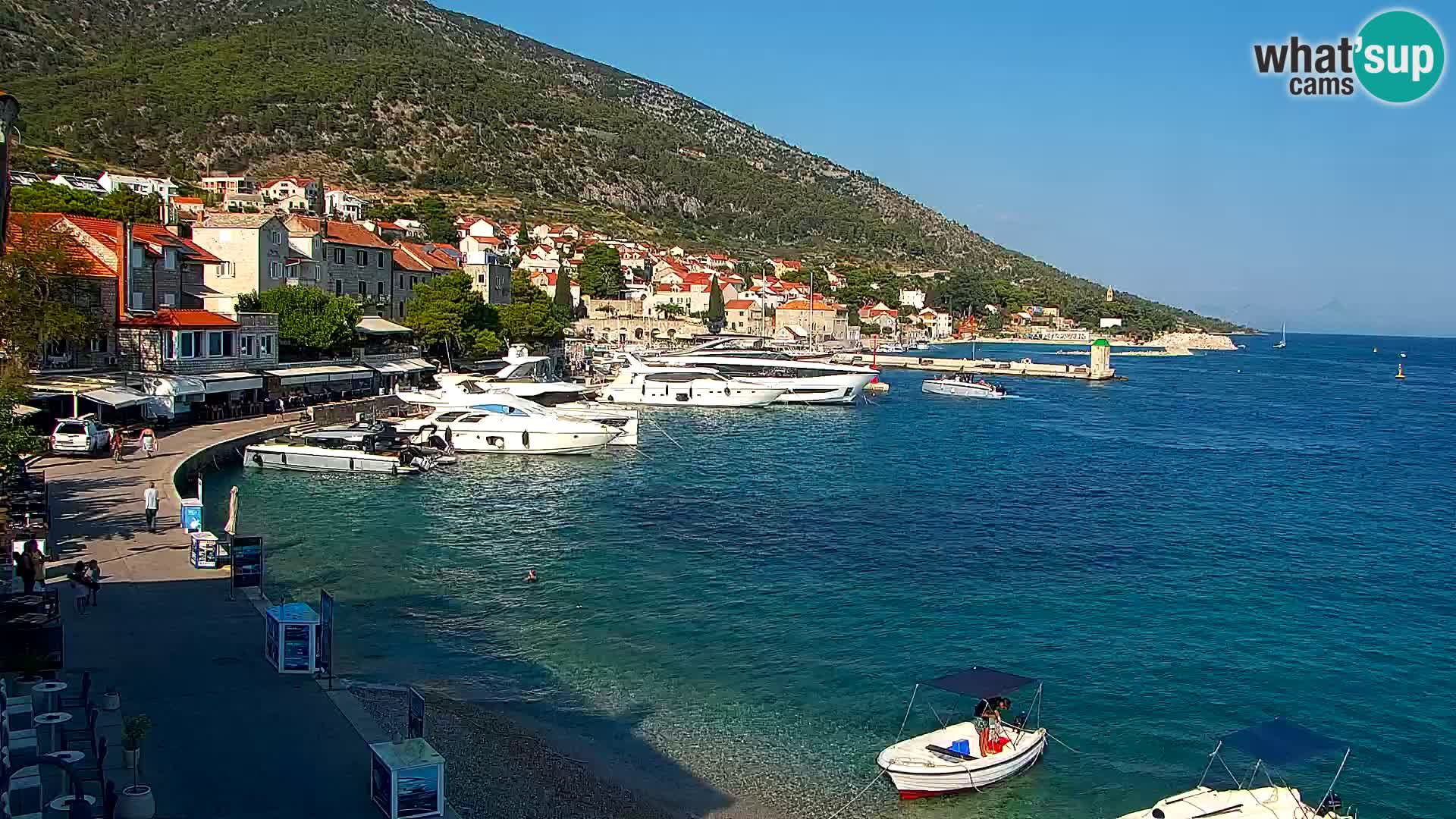 Webcam Bol Hafen & Ortszentrum – Liveblick aus Bol auf der Insel Brač