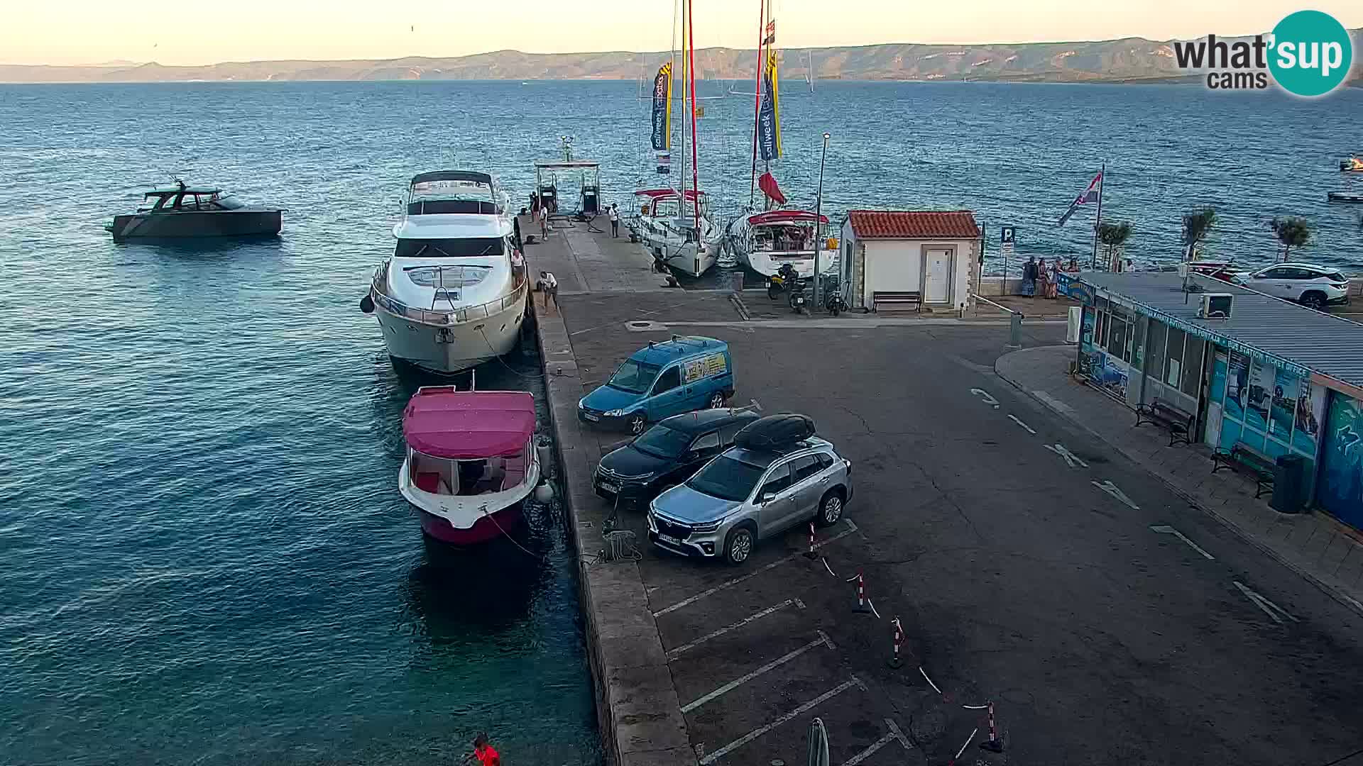 Webcam Bol centre-ville & marina – Vue en direct depuis Bol, île de Brač