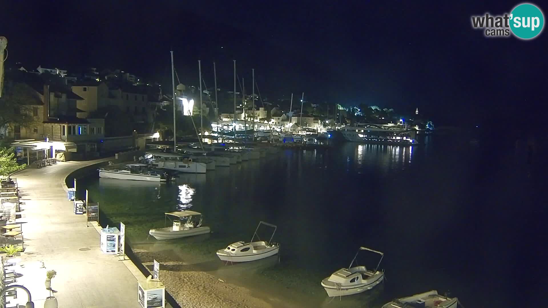 Webcam Bol centre-ville & marina – Vue en direct depuis Bol, île de Brač