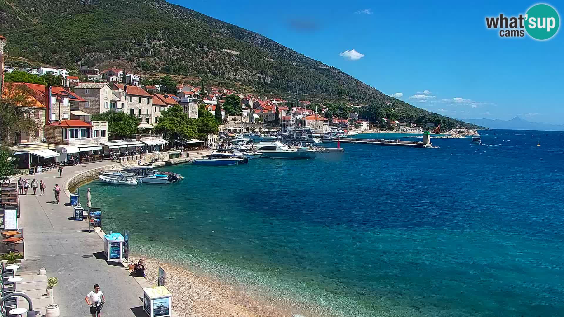 Webcam Bol centre-ville & marina – Vue en direct depuis Bol, île de Brač