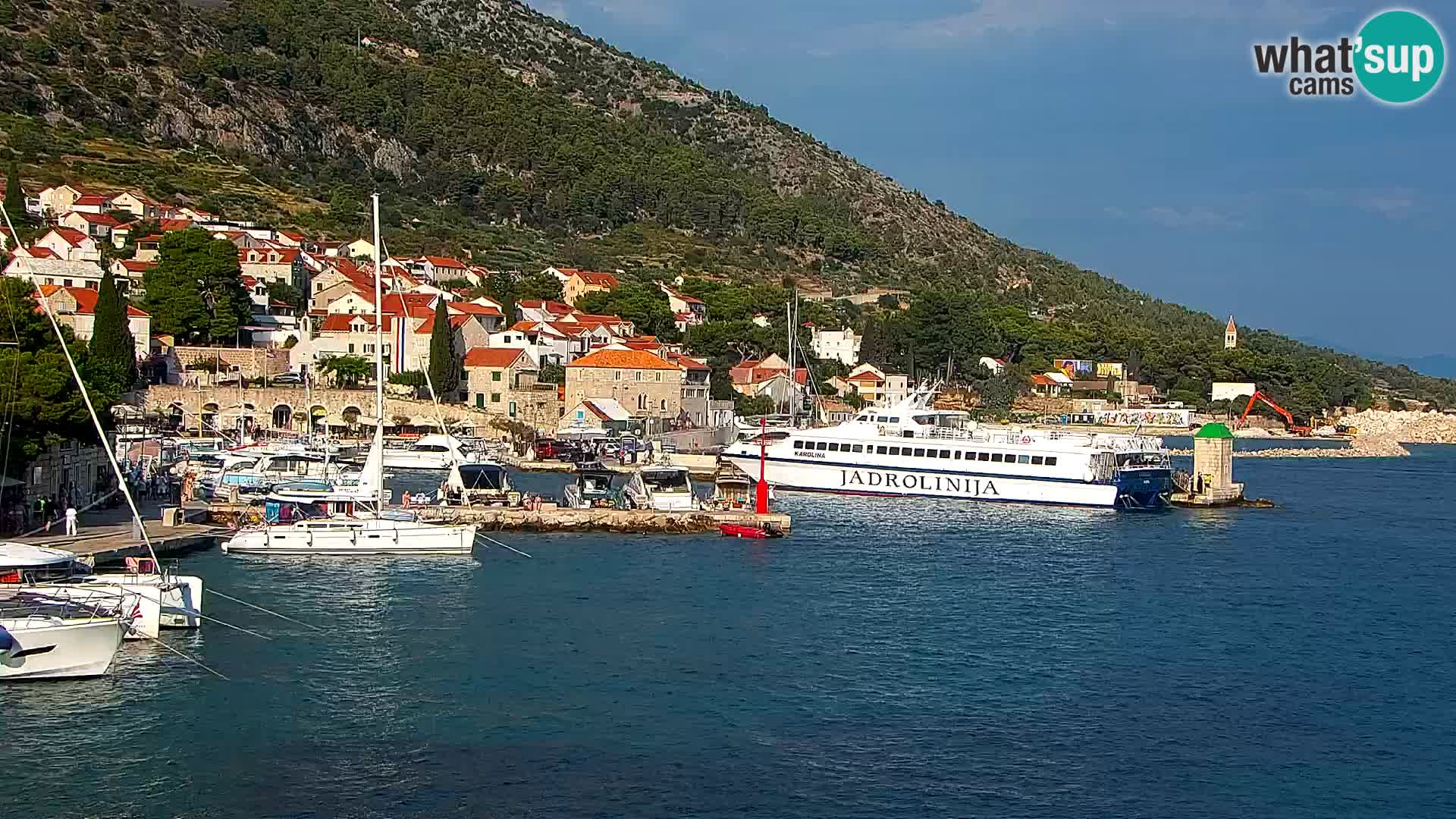 Webcam Bol Centre-Ville & Marina – Vue en direct depuis Bol, île de Brač